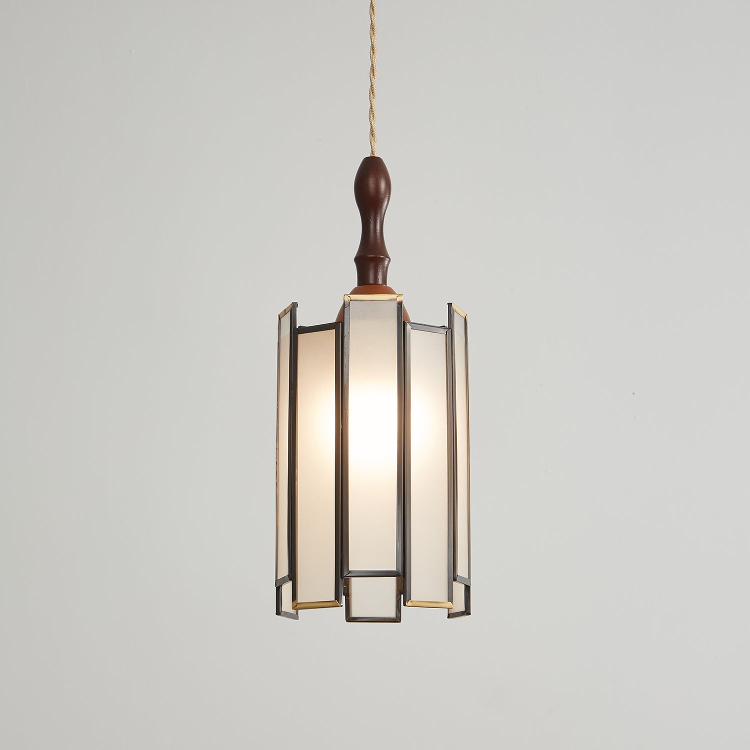Florace Holz & Glas Vintage Pendelleuchte Lampe-Letslighting