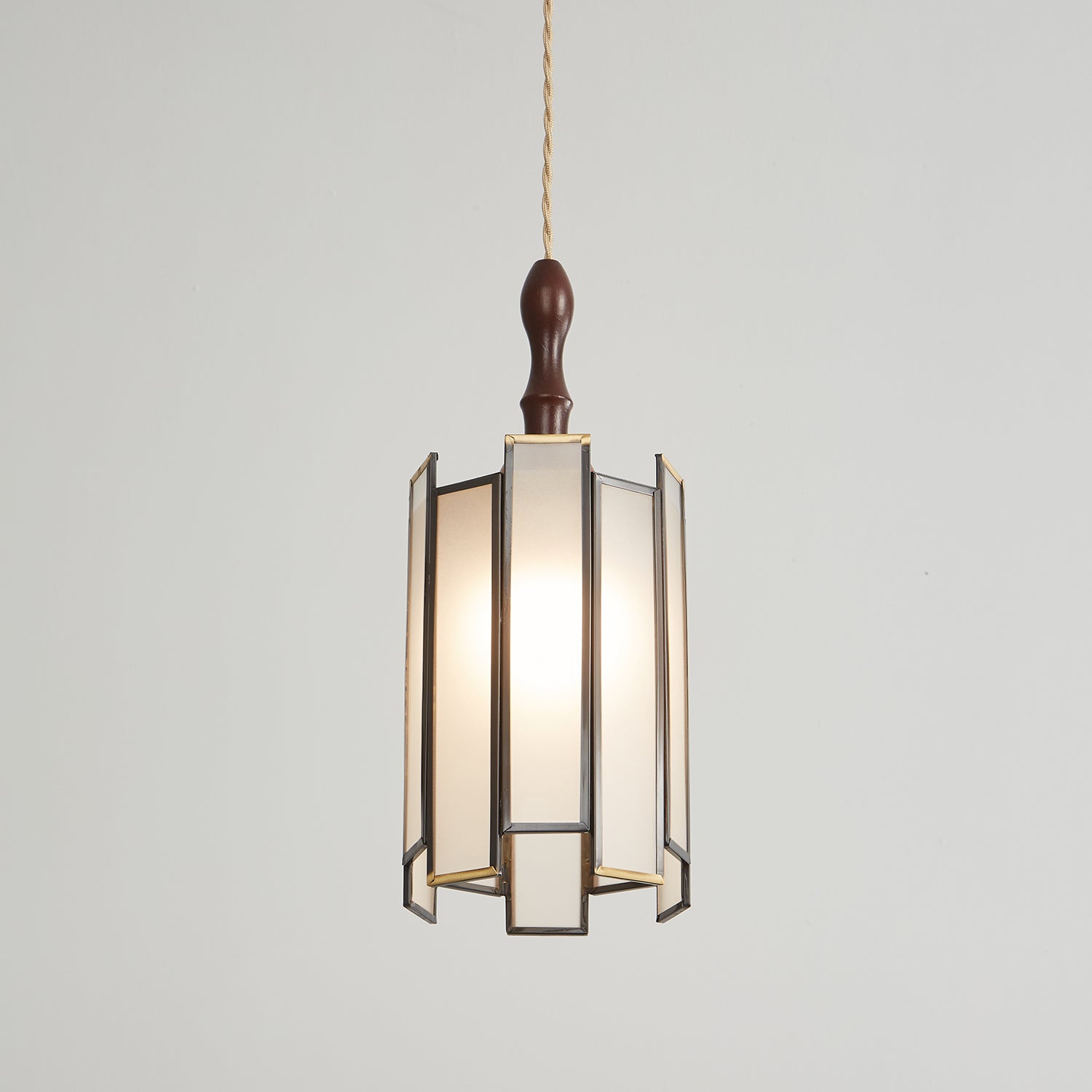 Florace Holz & Glas Vintage Pendelleuchte Lampe-Letslighting