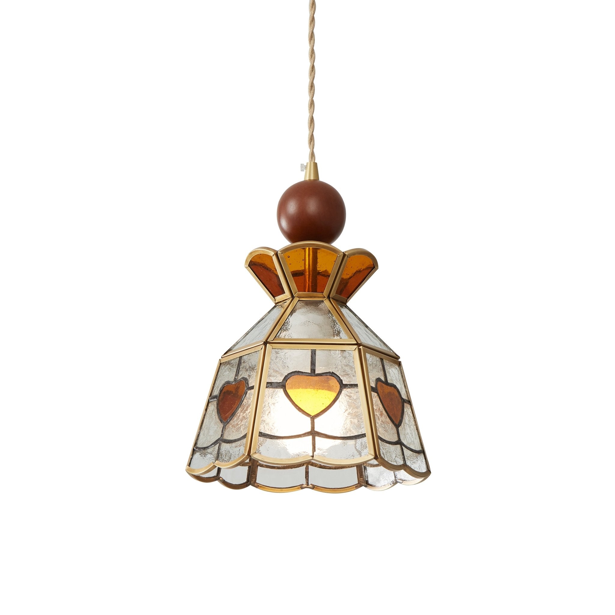 Florace Holz & Glas Vintage Pendelleuchte Lampe-Letslighting