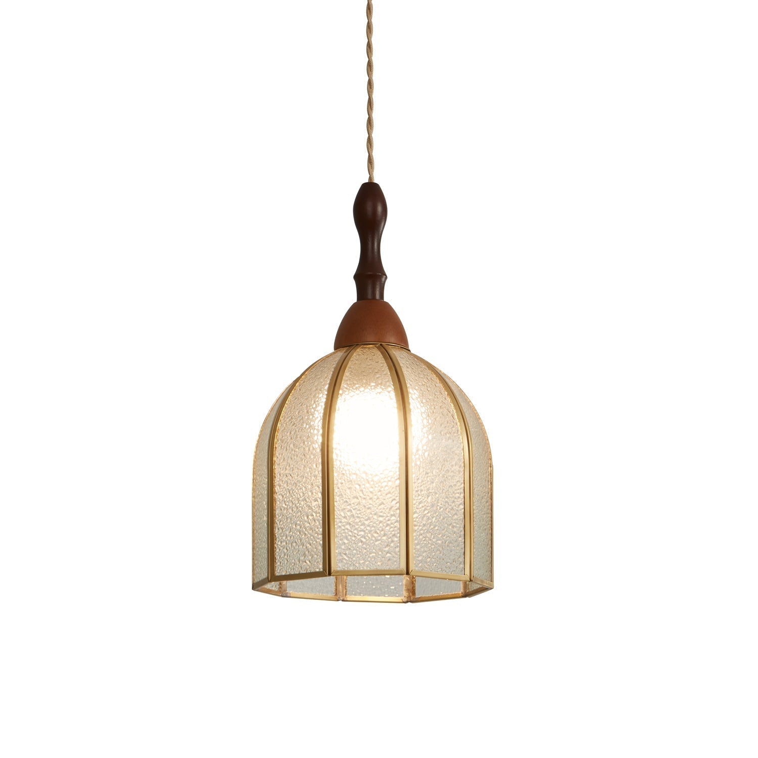 Florace Holz & Glas Vintage Pendelleuchte Lampe-Letslighting
