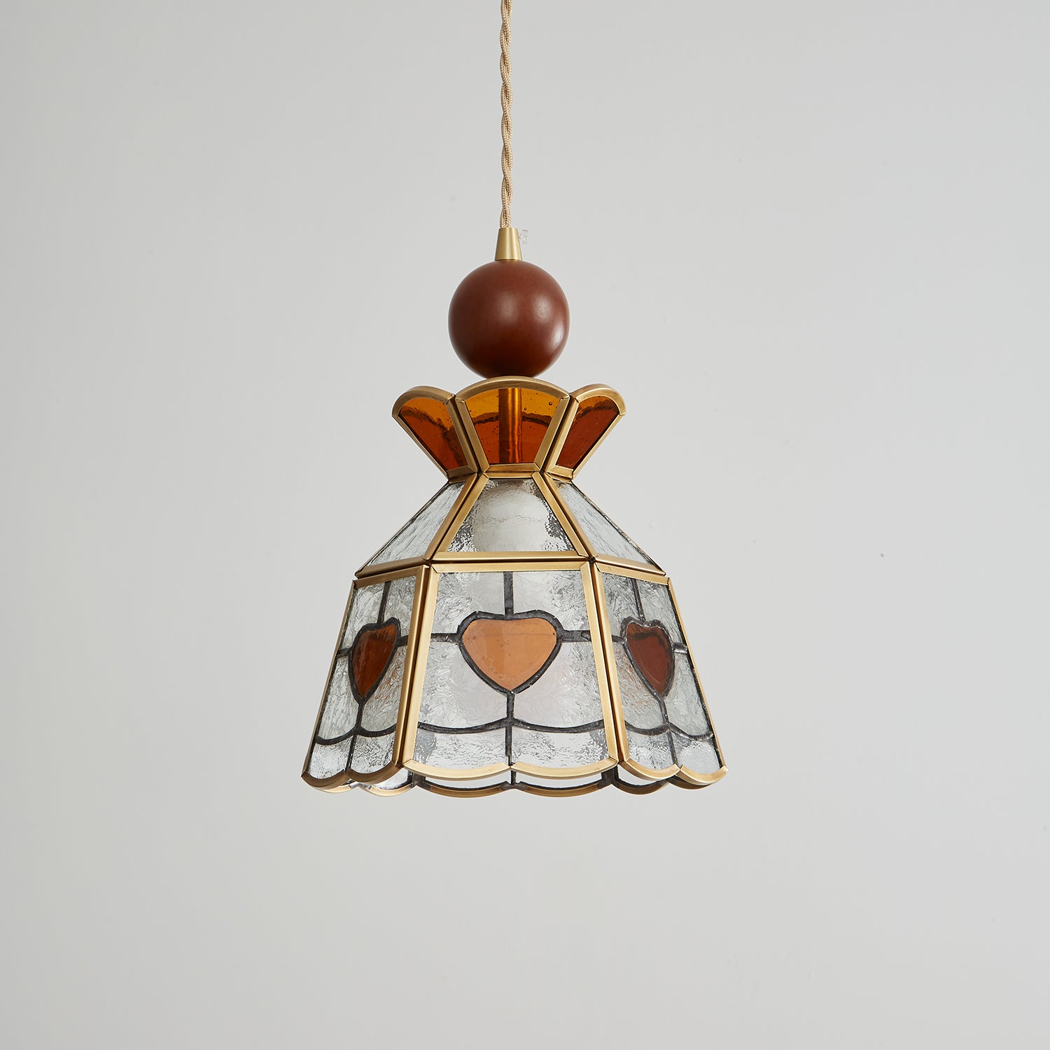 Florace Holz & Glas Vintage Pendelleuchte Lampe-Letslighting