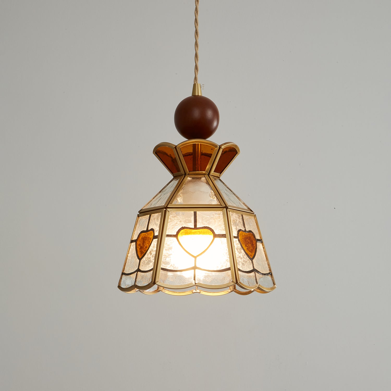 Florace Holz & Glas Vintage Pendelleuchte Lampe-Letslighting