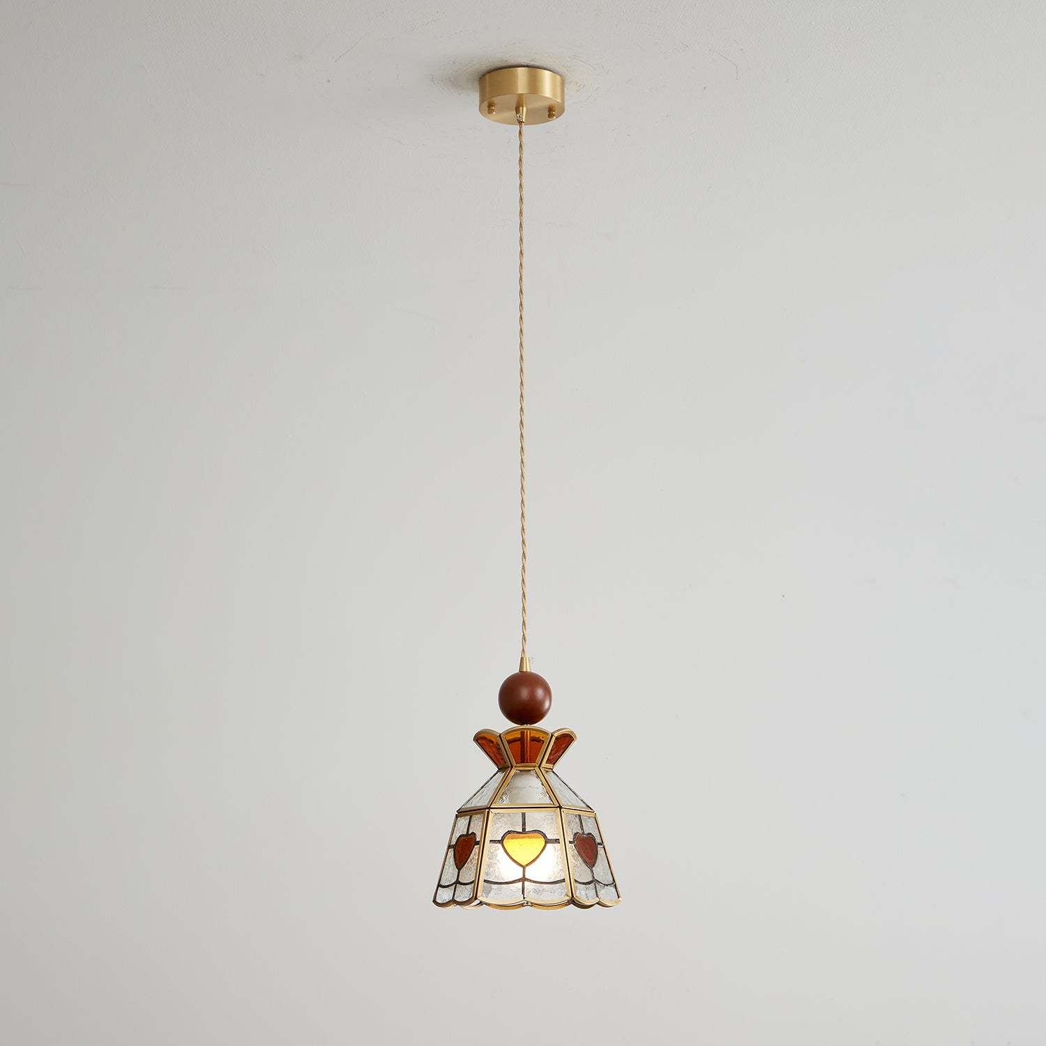 Florace Holz & Glas Vintage Pendelleuchte Lampe-Letslighting