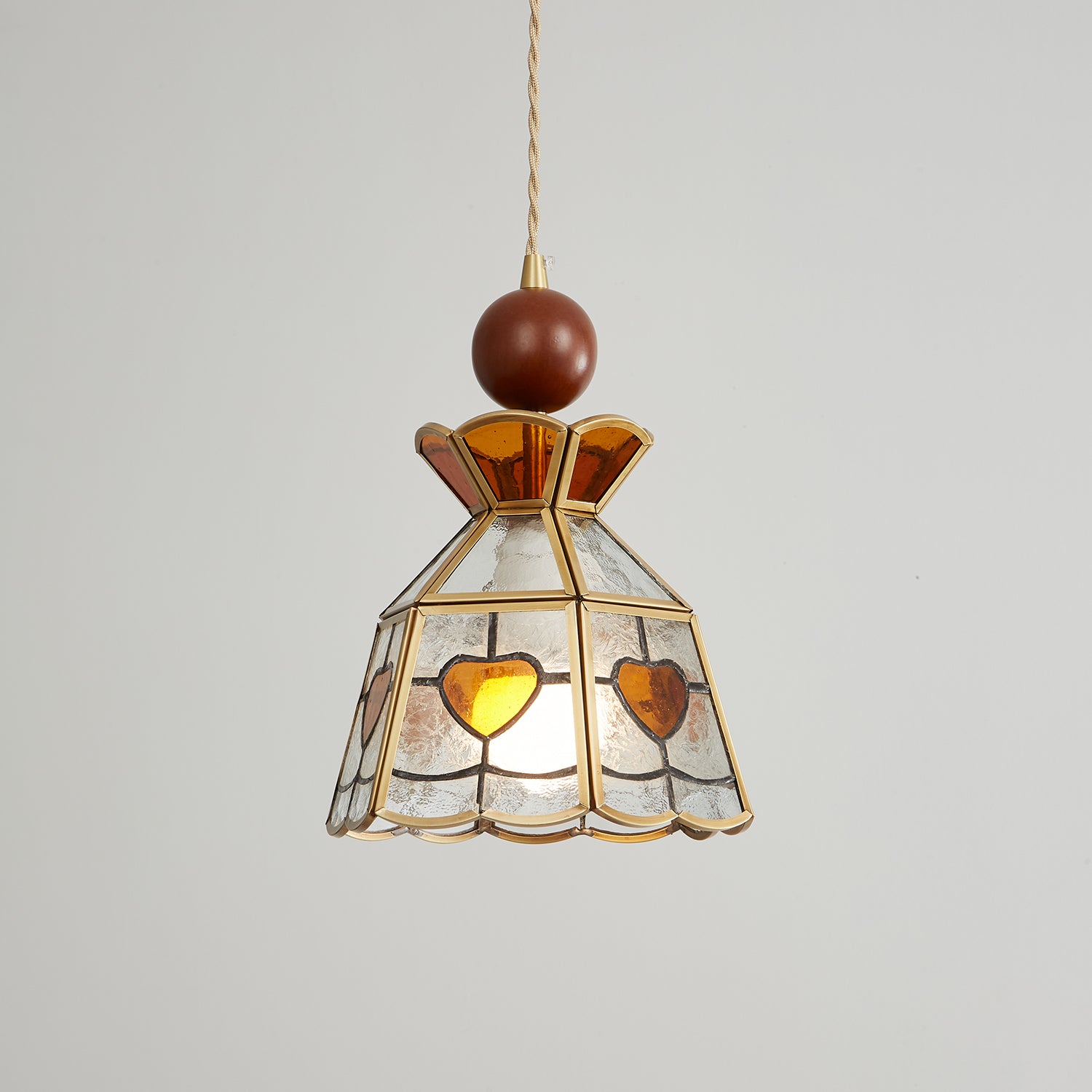 Florace Holz & Glas Vintage Pendelleuchte Lampe-Letslighting