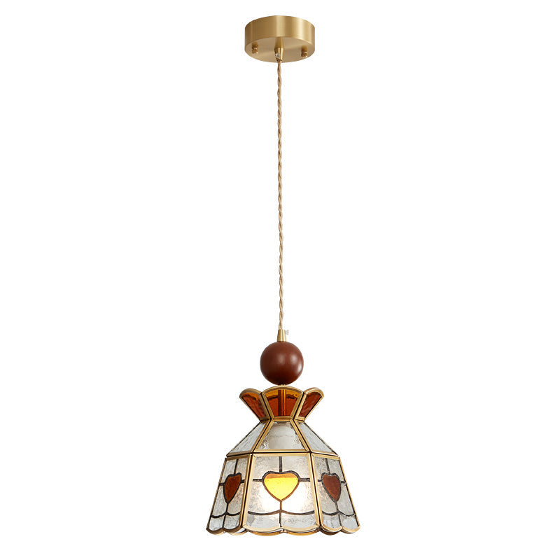 Florace Holz & Glas Vintage Pendelleuchte Lampe-Letslighting