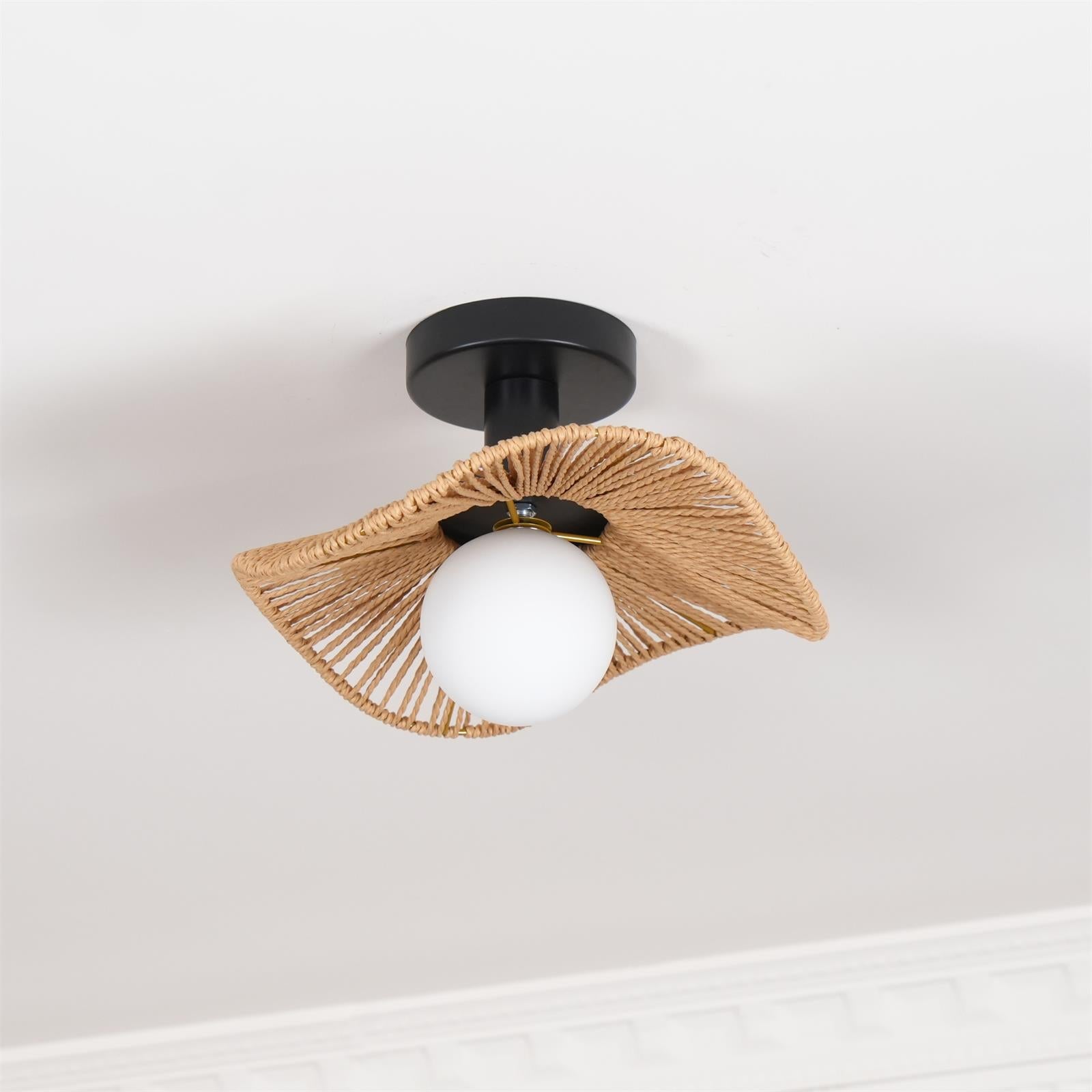 Fynora Gewebt Halb Einbau Decke Licht-Letslighting