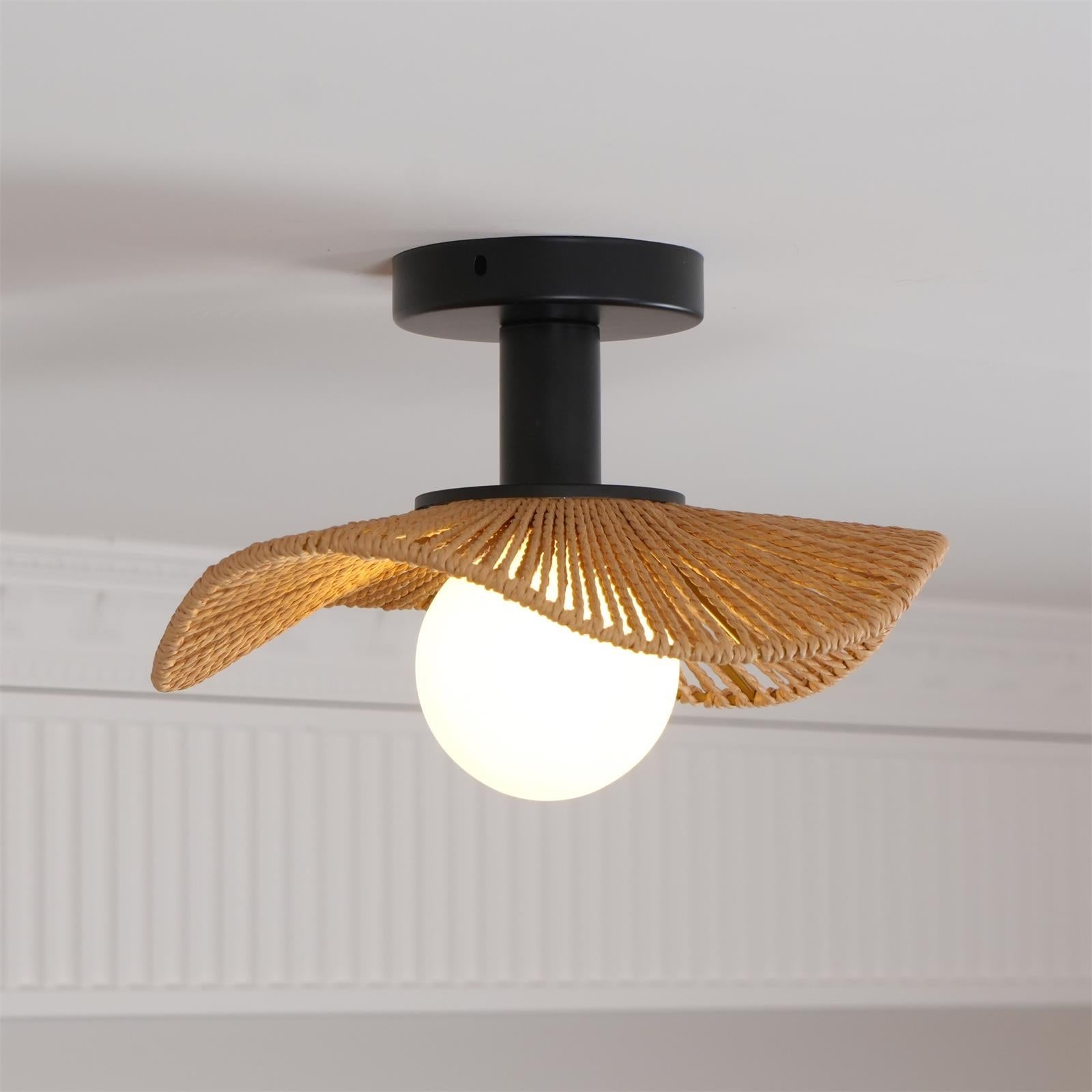 Fynora Gewebt Halb Einbau Decke Licht-Letslighting