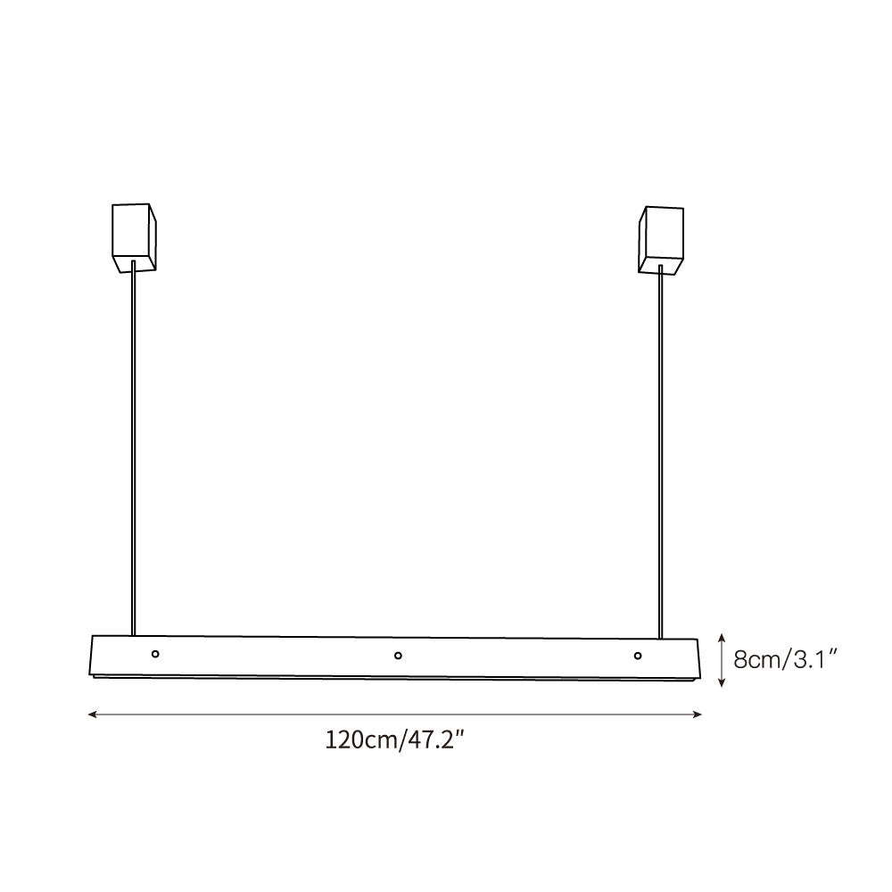 Culorara Modern Minimalist Linear Metal Pendant Lamp - Letslighting