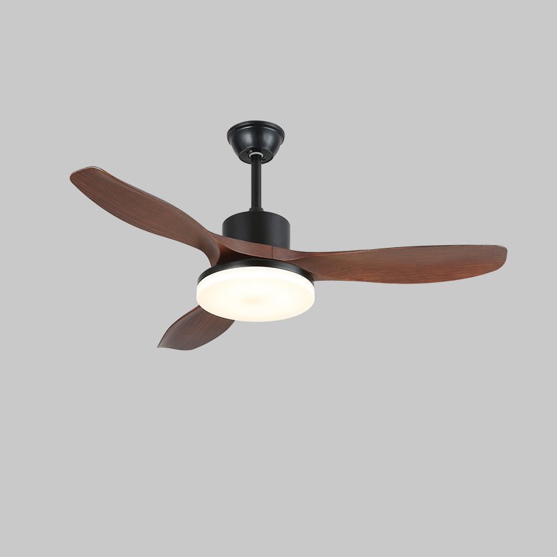 Darian Minimalistischer Deckenventilator mit Holzoptik und Beleuchtung