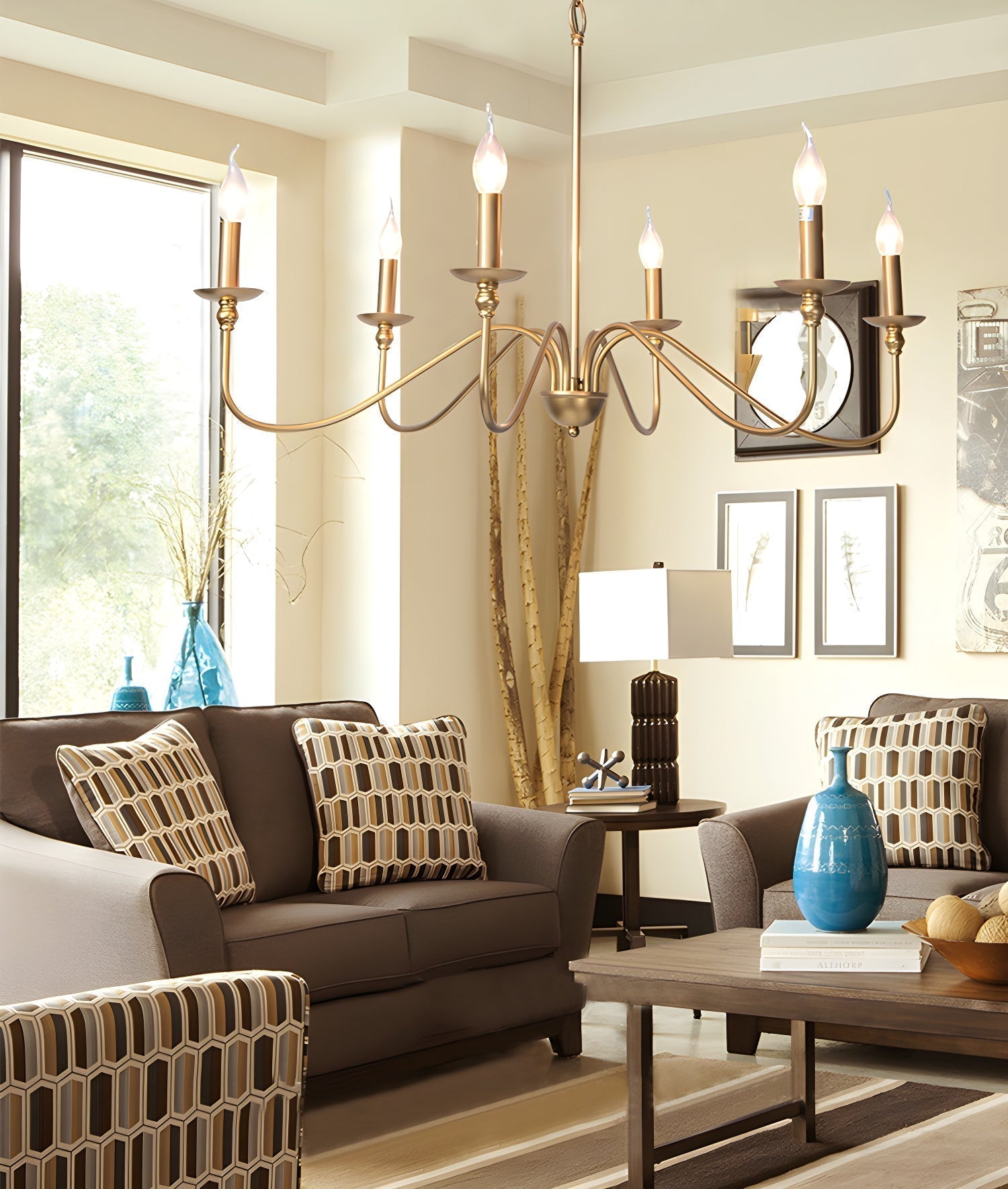 Timeless Gold Candle Chandelier - Blowlighting