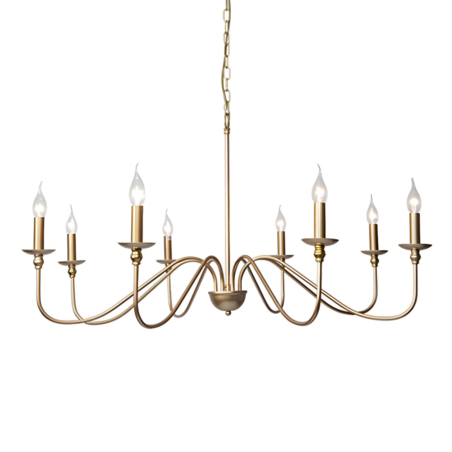 Timeless Gold Candle Chandelier - Blowlighting