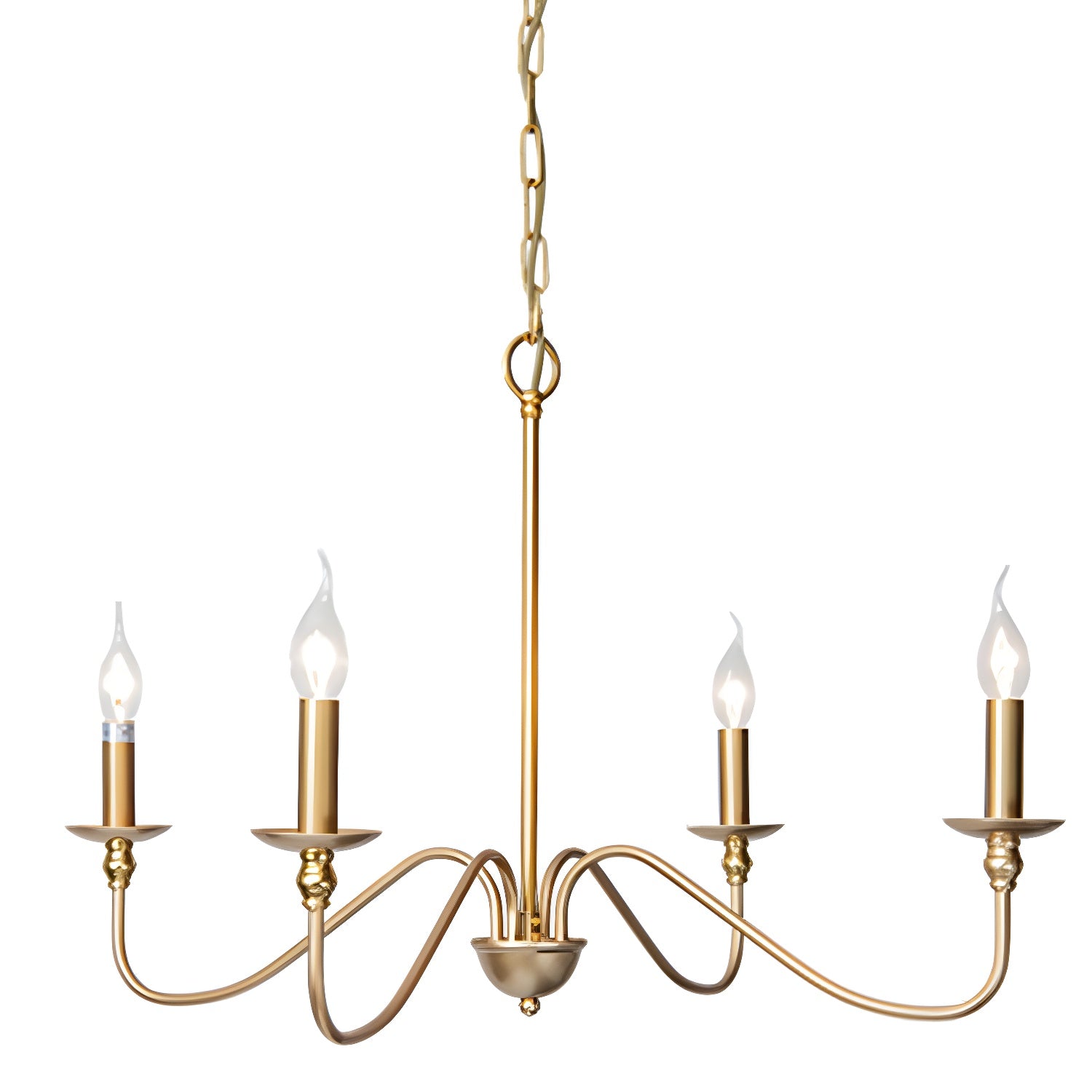 Timeless Gold Candle Chandelier - Blowlighting