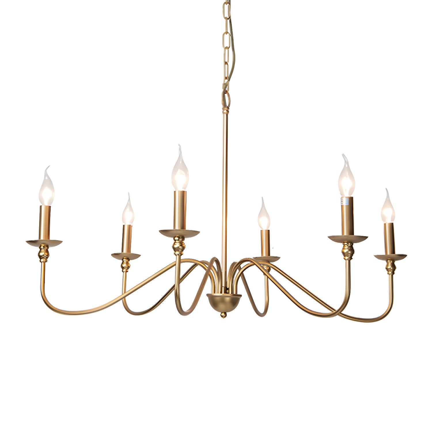 Timeless Gold Candle Chandelier - Blowlighting