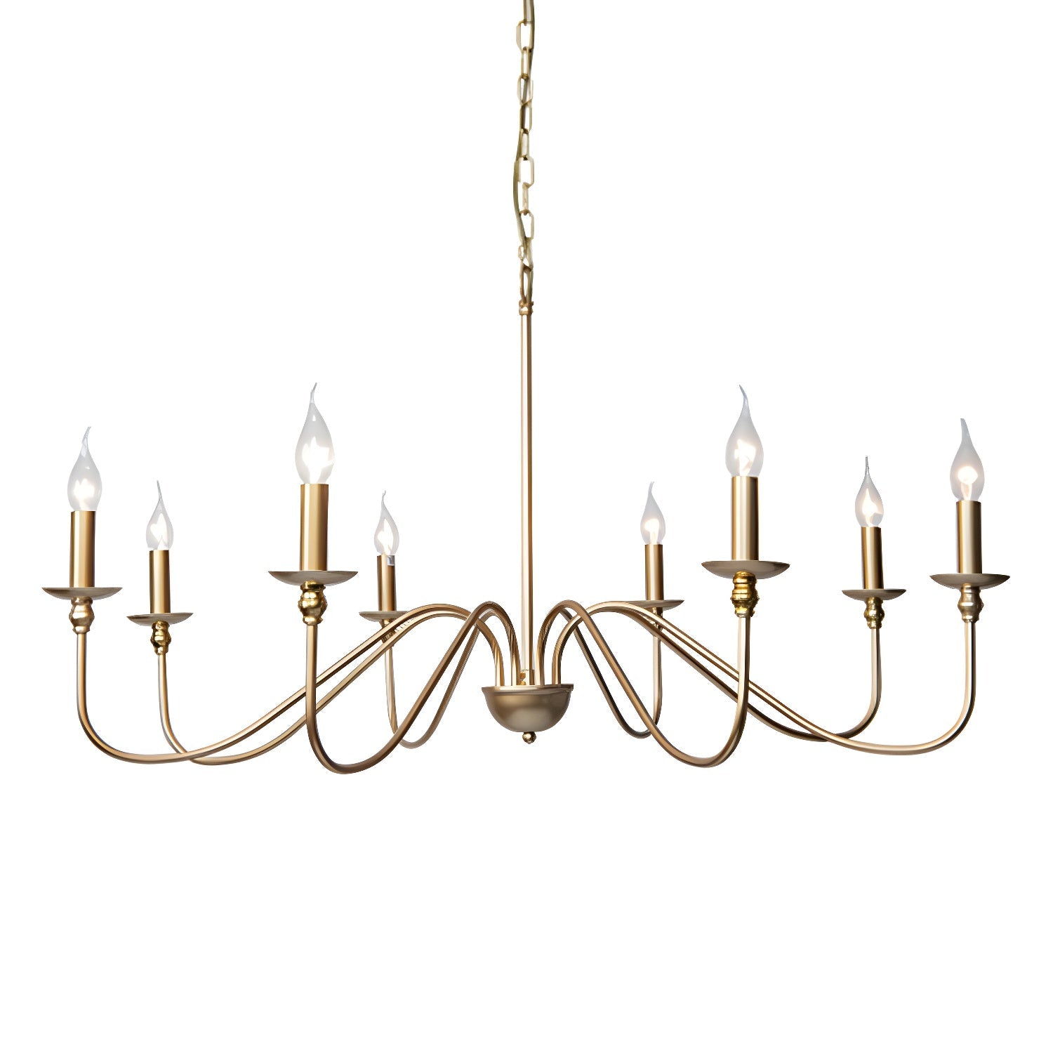 Timeless Gold Candle Chandelier - Blowlighting