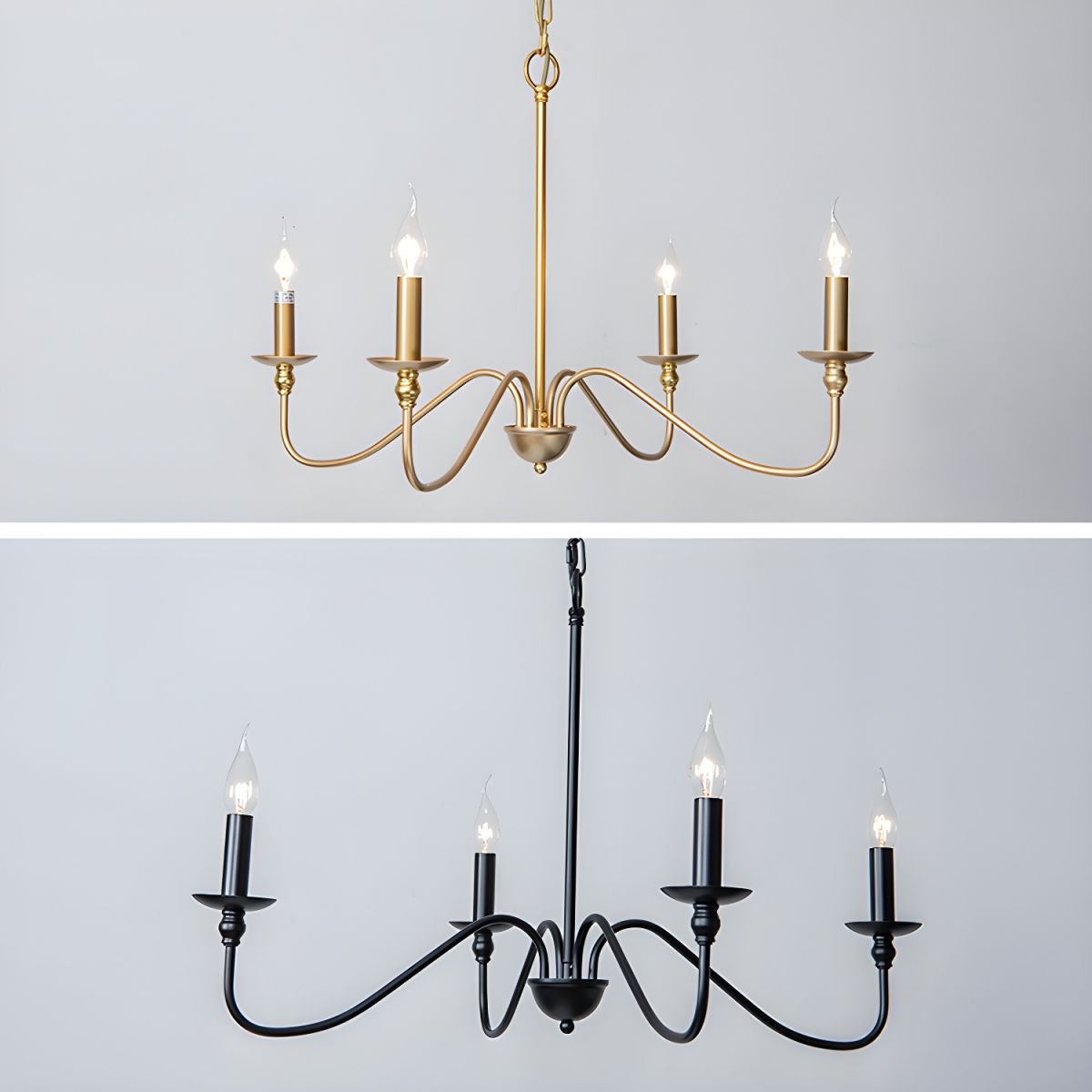 Timeless Gold Candle Chandelier - Blowlighting