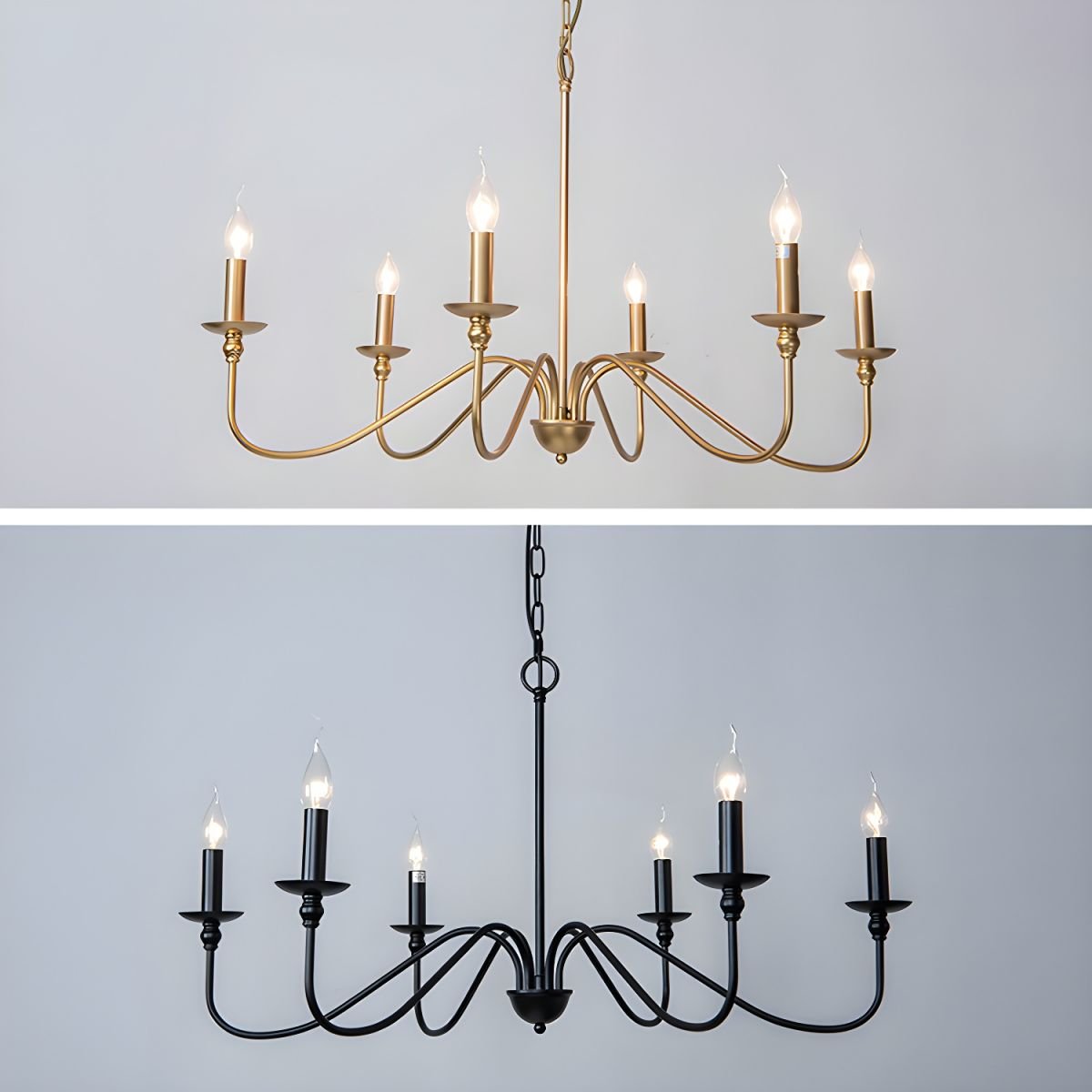 Timeless Gold Candle Chandelier - Blowlighting
