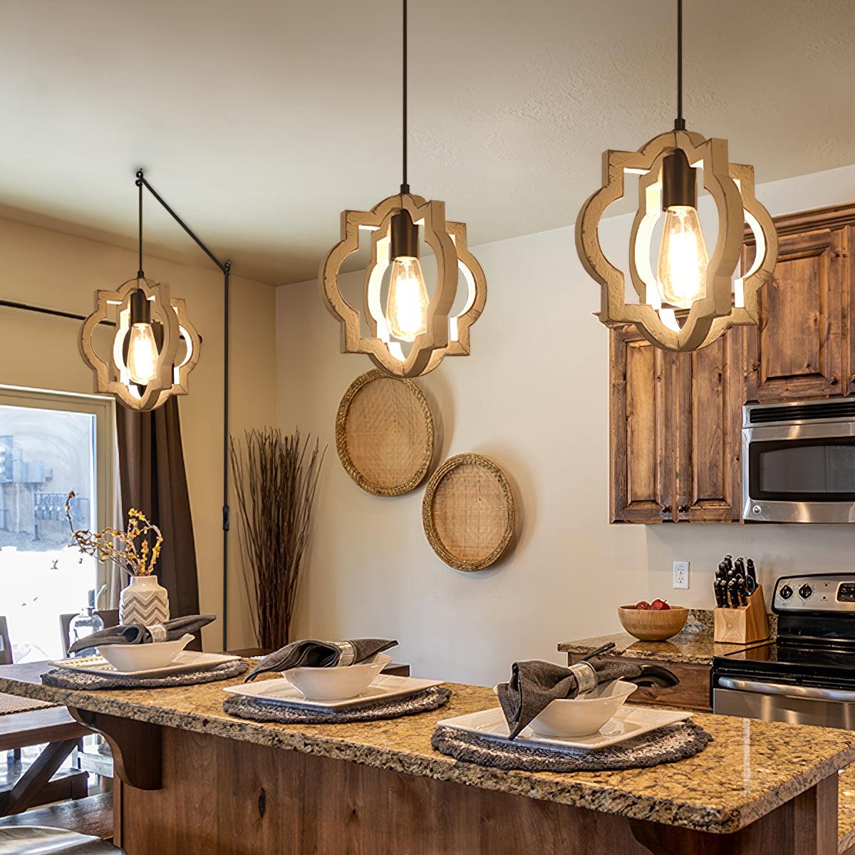 Benett Vintage Holz Kronleuchter-Letslighting