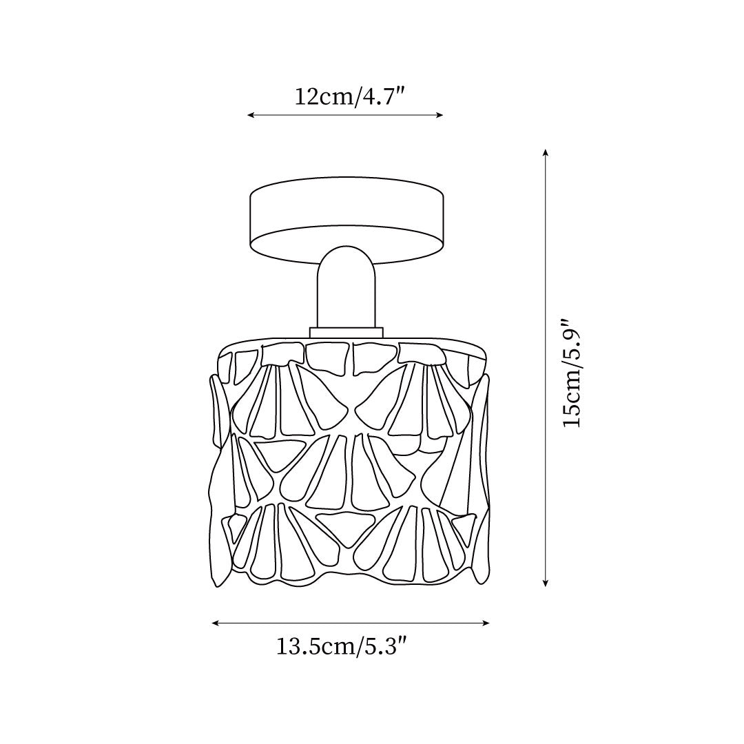 Rosavine Tiffany Buntglas Halb-Aufbaumontierte Leuchte-Letslighting