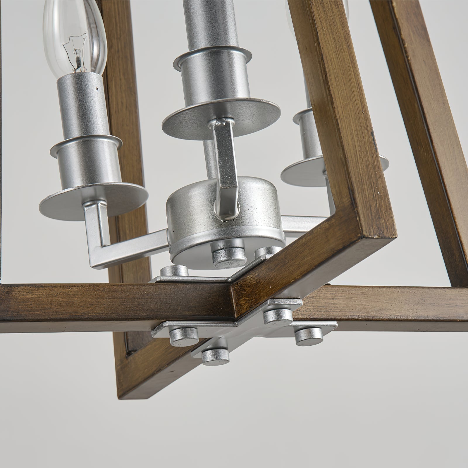Tinsley Vintage Offener Rahmen Holz Pendelleuchte-Letslighting