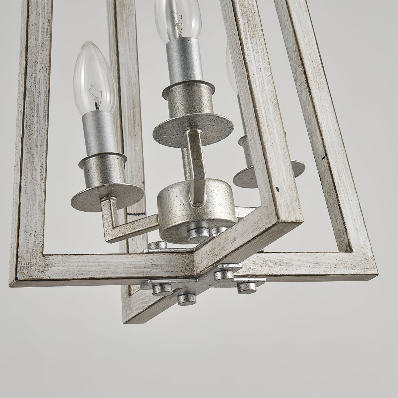 Tinsley Vintage Offener Rahmen Holz Pendelleuchte-Letslighting