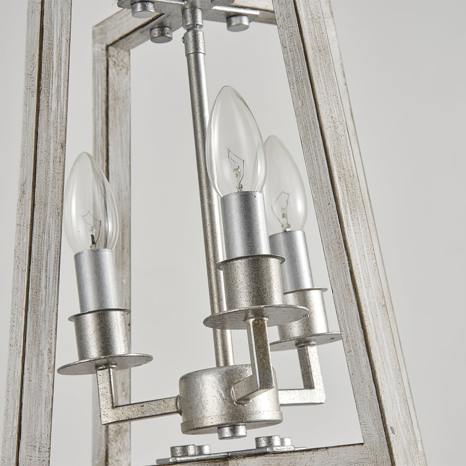 Tinsley Vintage Offener Rahmen Holz Pendelleuchte-Letslighting