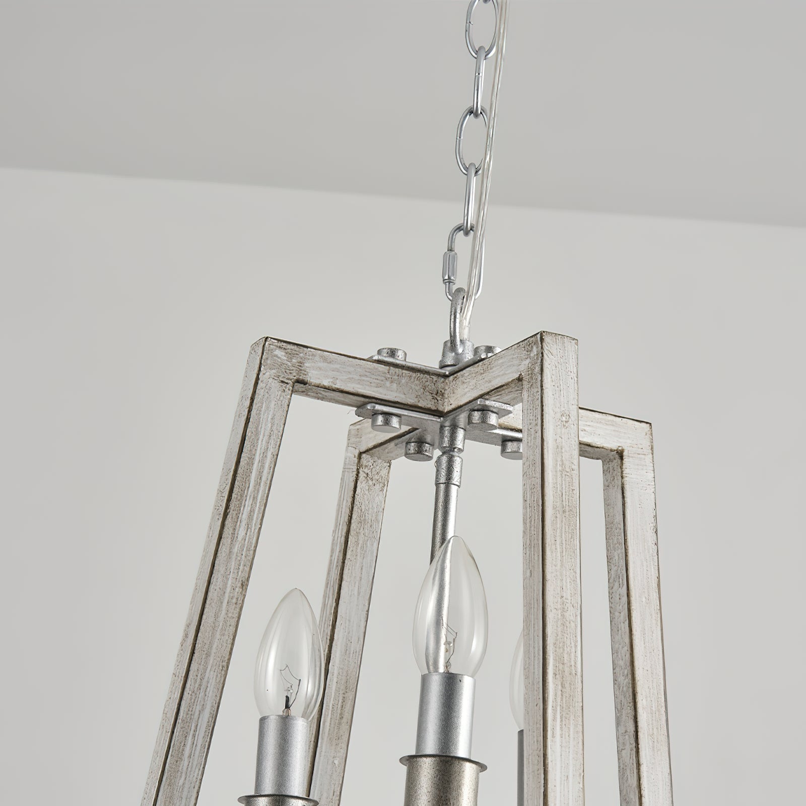 Tinsley Vintage Offener Rahmen Holz Pendelleuchte-Letslighting