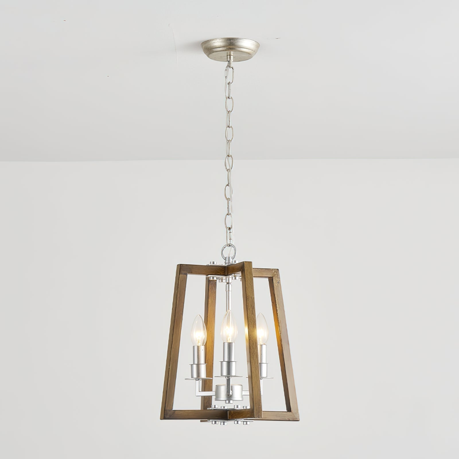Tinsley Vintage Offener Rahmen Holz Pendelleuchte-Letslighting