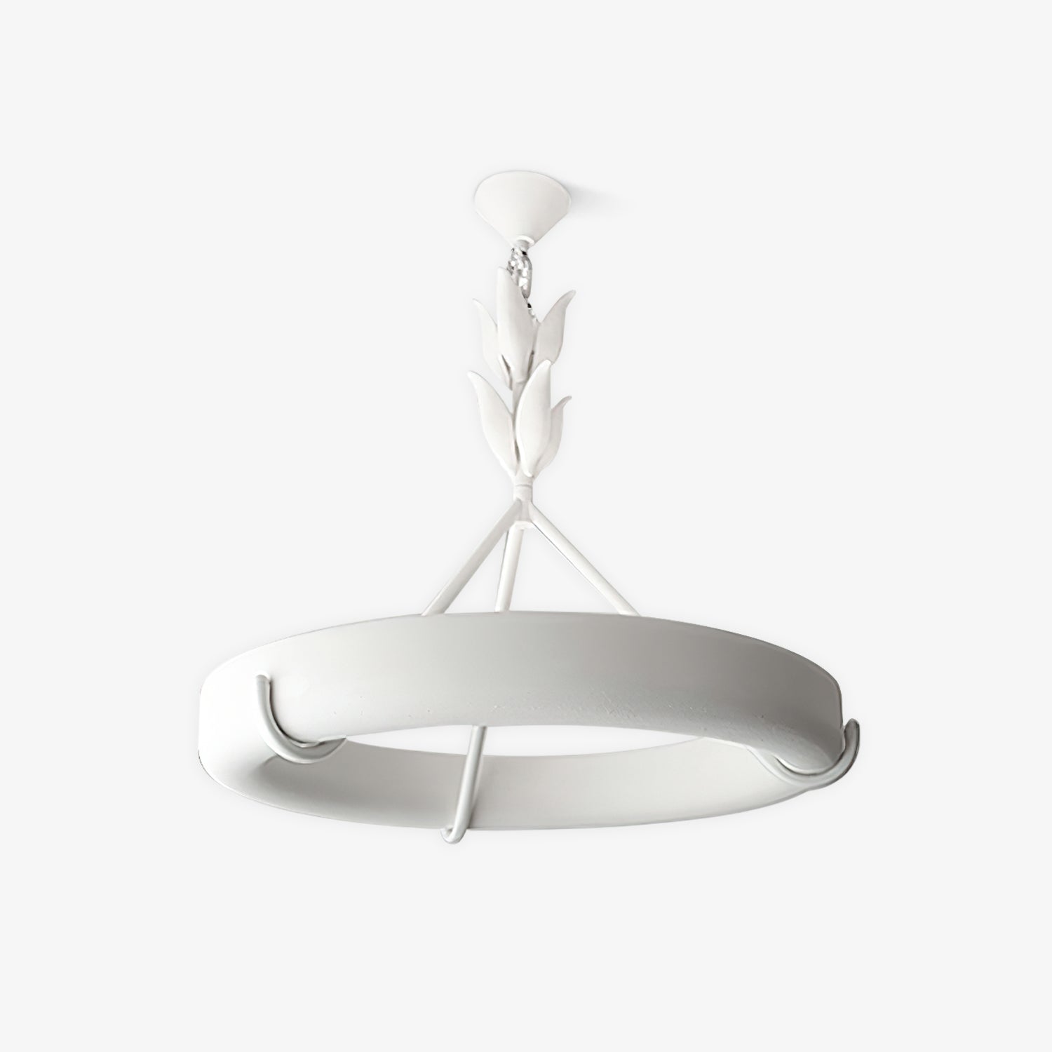 Lustra Kronleuchter Gips Weiß Floral Minimalistisch-Letslighting