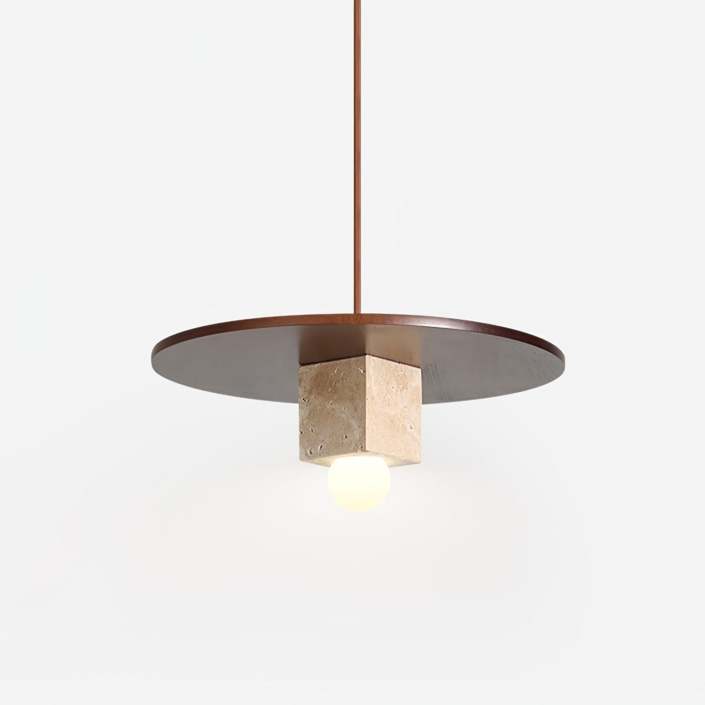 Ucariel Geometric Travertine Pendant Light - Neutralighting