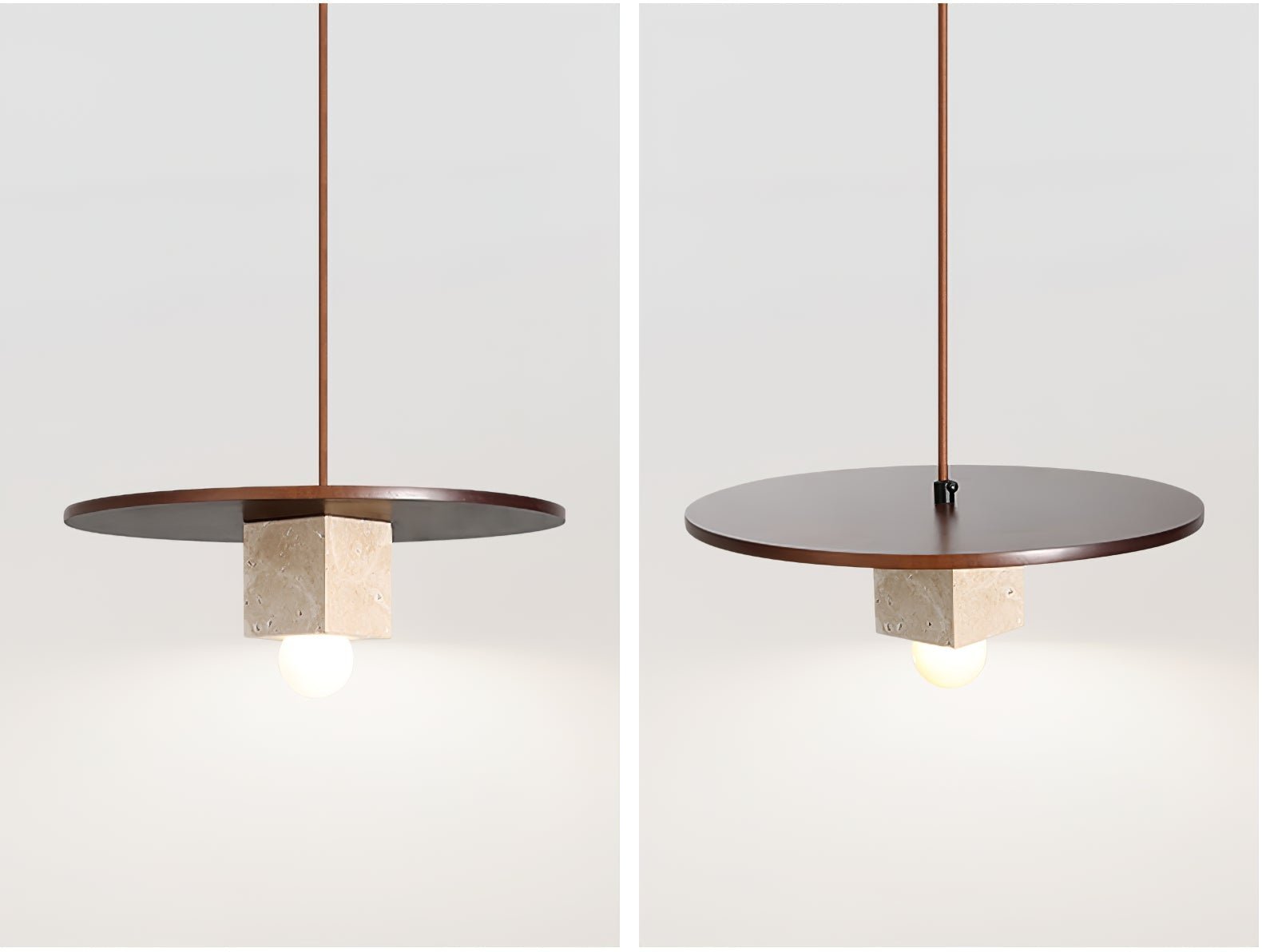 Ucariel Geometric Travertine Pendant Light - Neutralighting