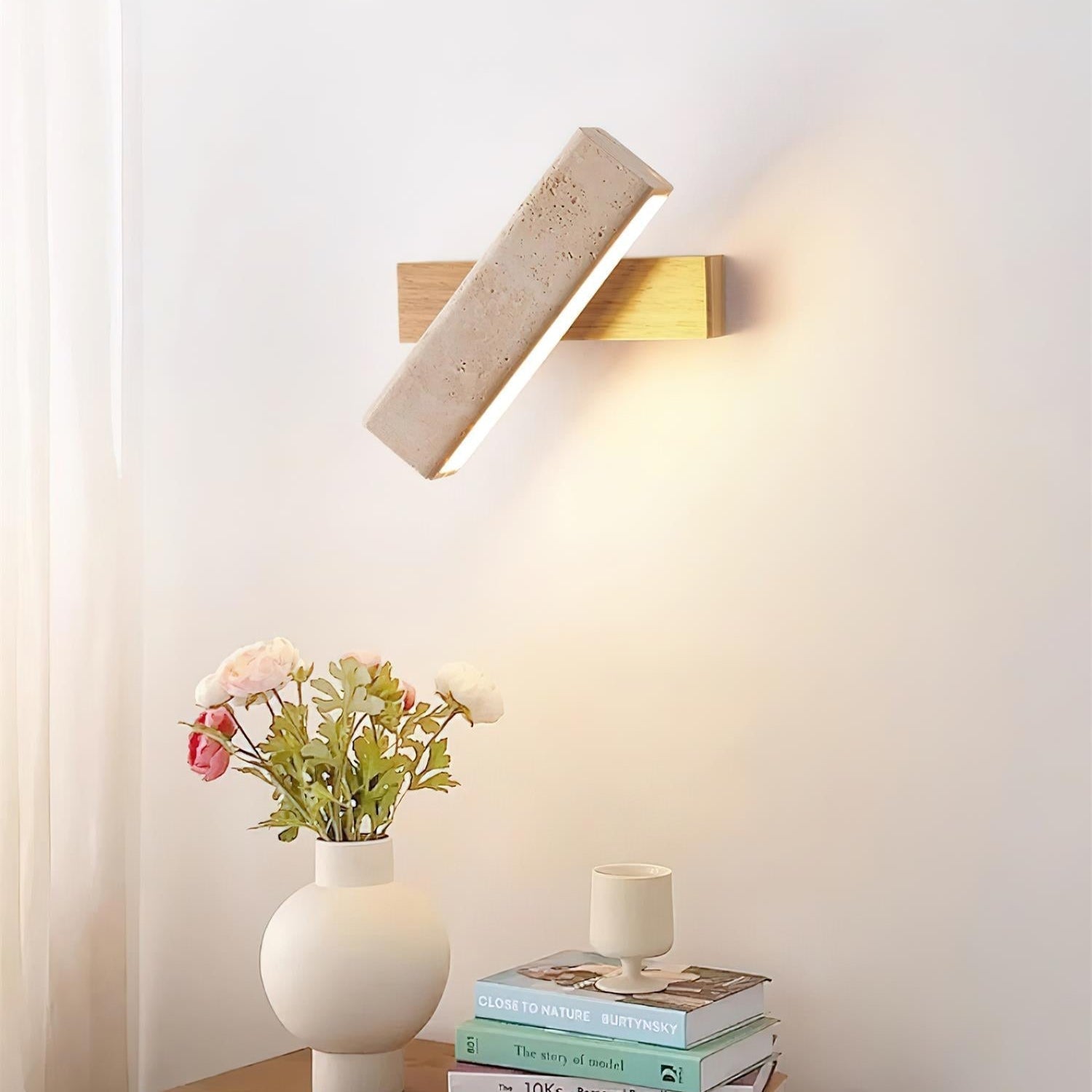 Orbit Travertine Rotating Wall Lamp - Letslighting