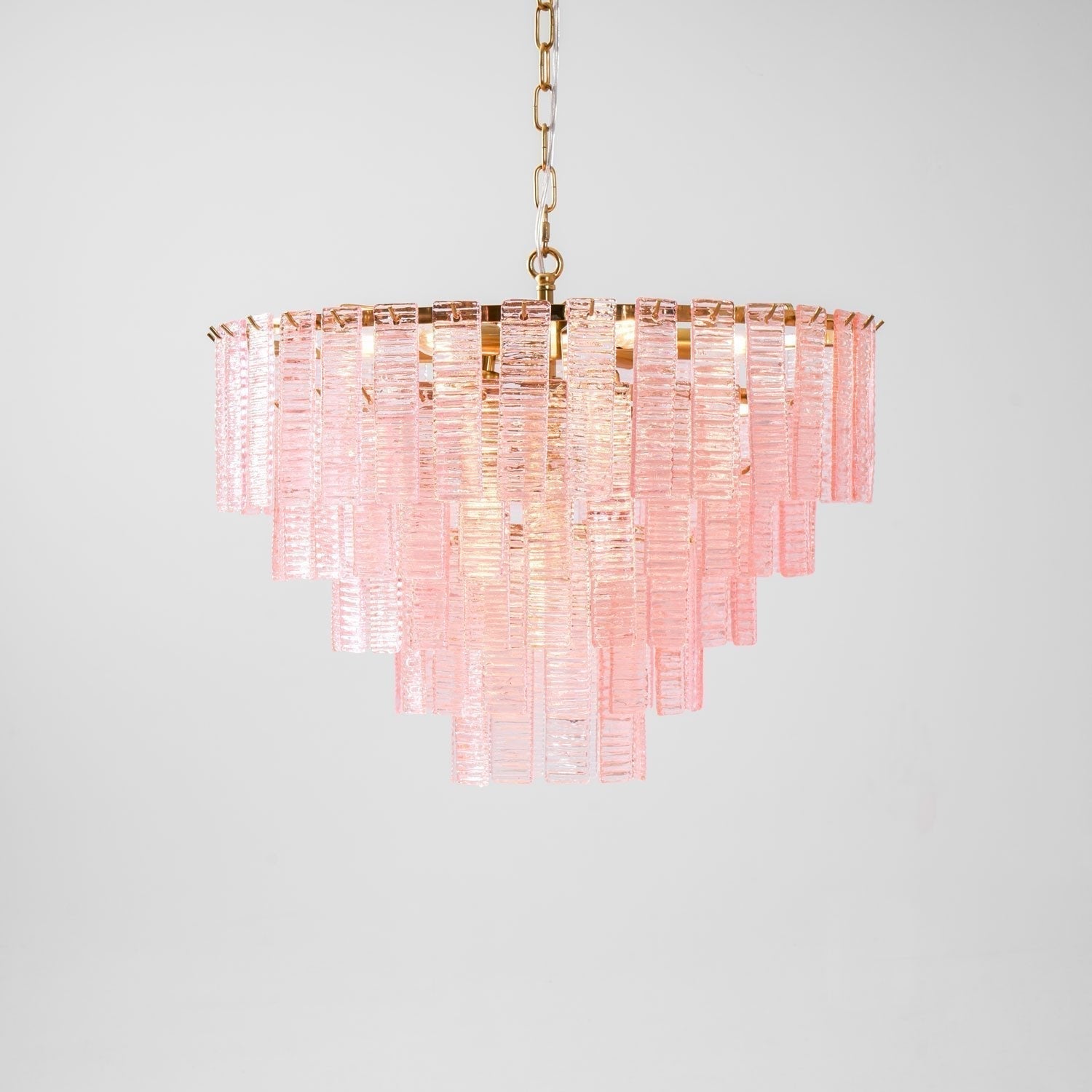 Aurora Chandelier Pink Murano Glass Layered Vintage Luxury - Neutralighting