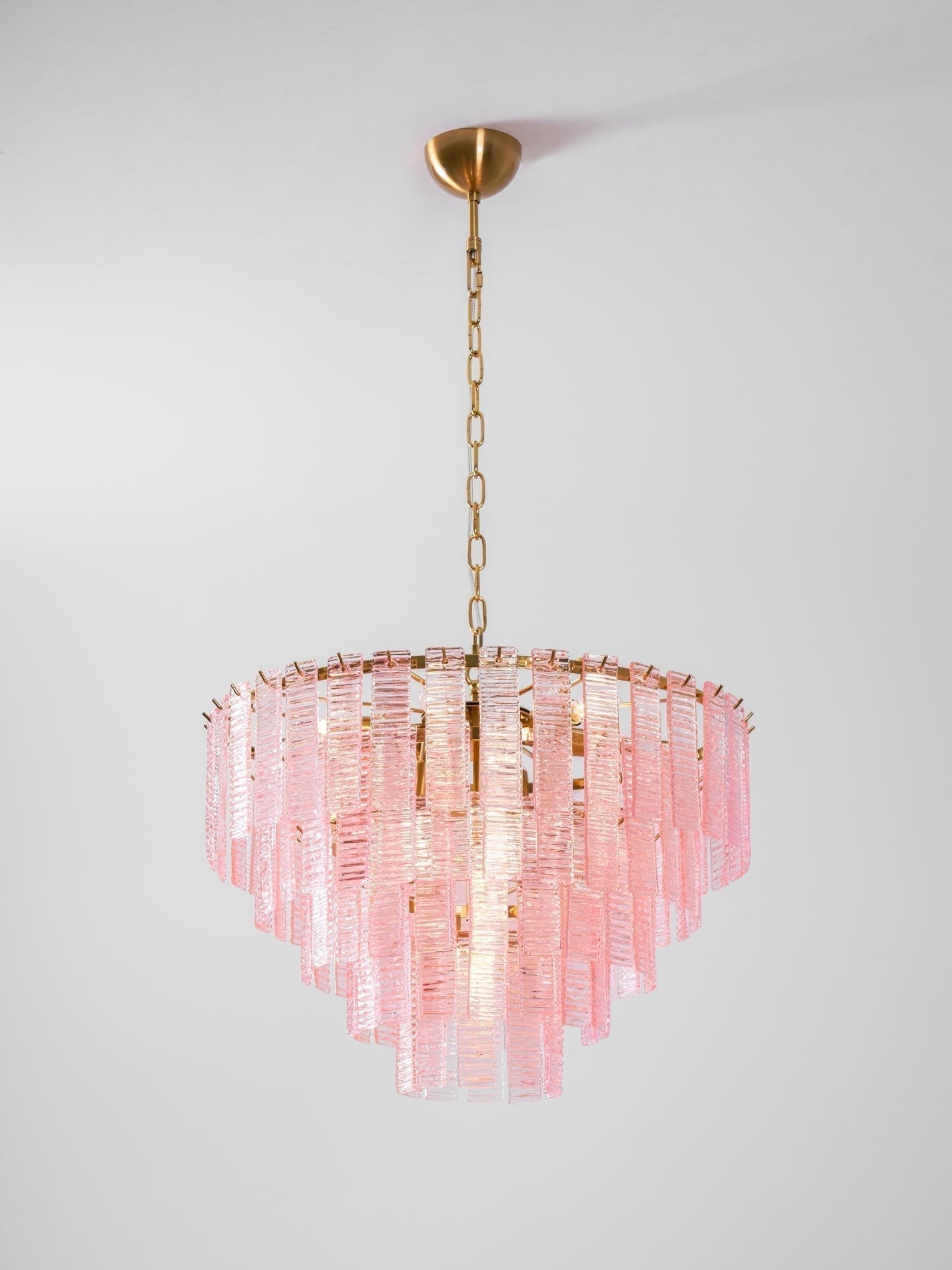 Aurora Chandelier Pink Murano Glass Layered Vintage Luxury - Neutralighting