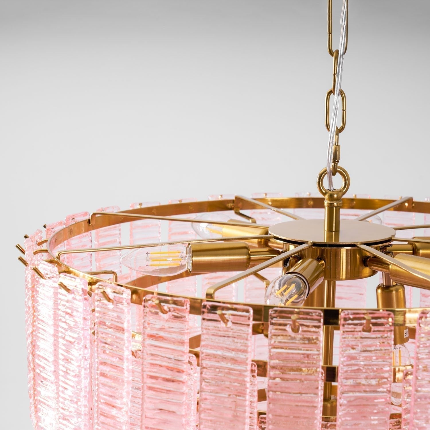 Aurora Chandelier Pink Murano Glass Layered Vintage Luxury - Neutralighting