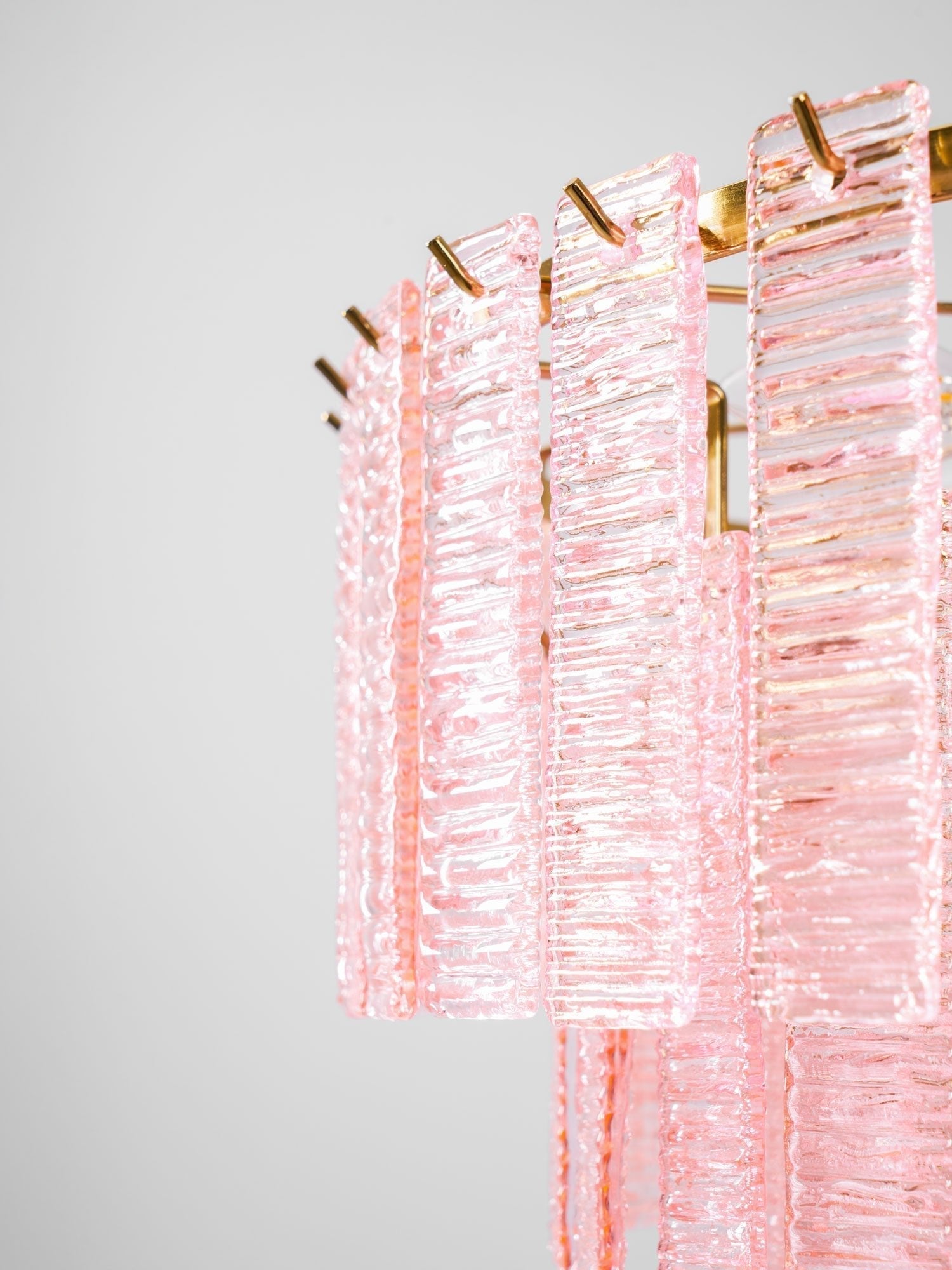 Aurora Chandelier Pink Murano Glass Layered Vintage Luxury - Neutralighting