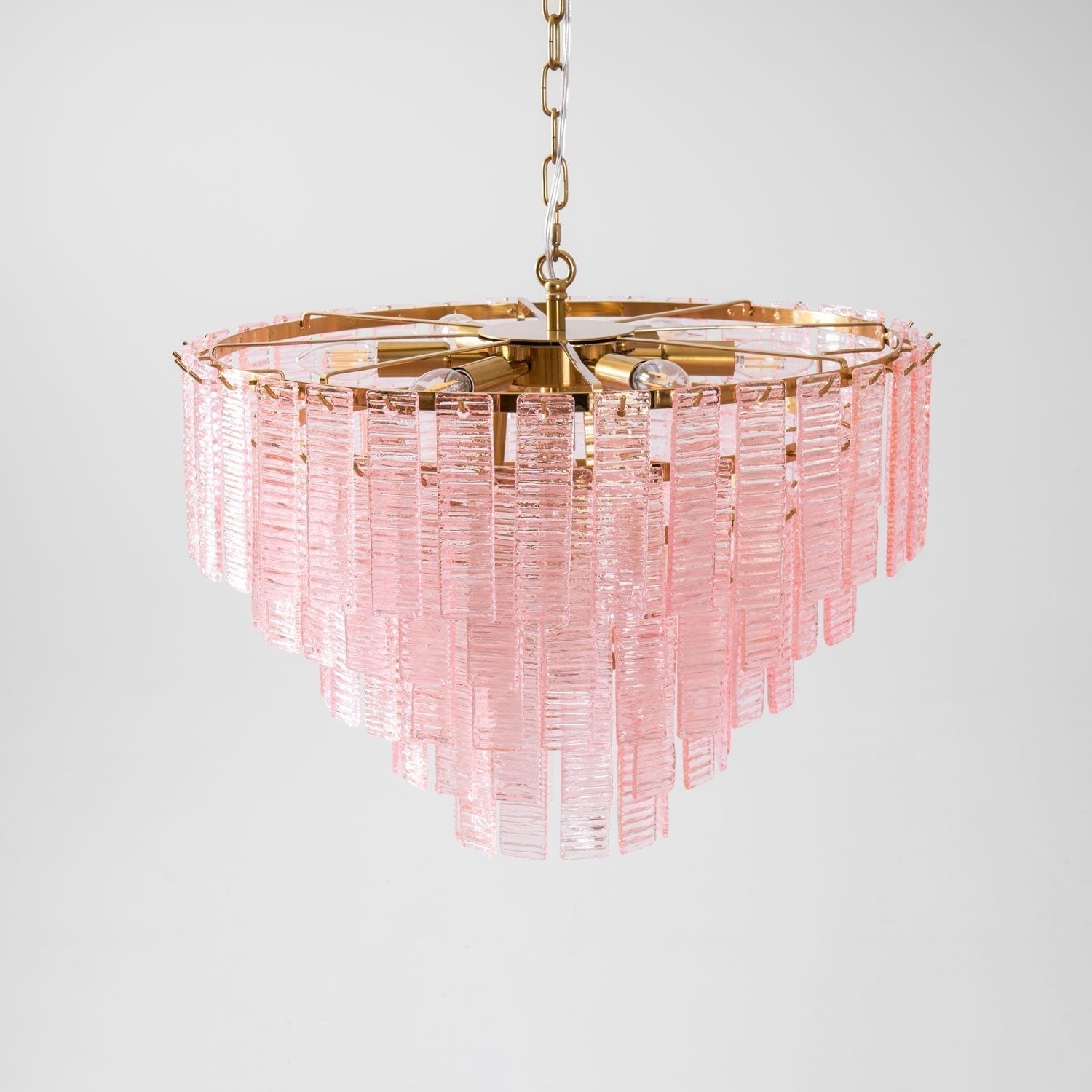Aurora Chandelier Pink Murano Glass Layered Vintage Luxury - Neutralighting