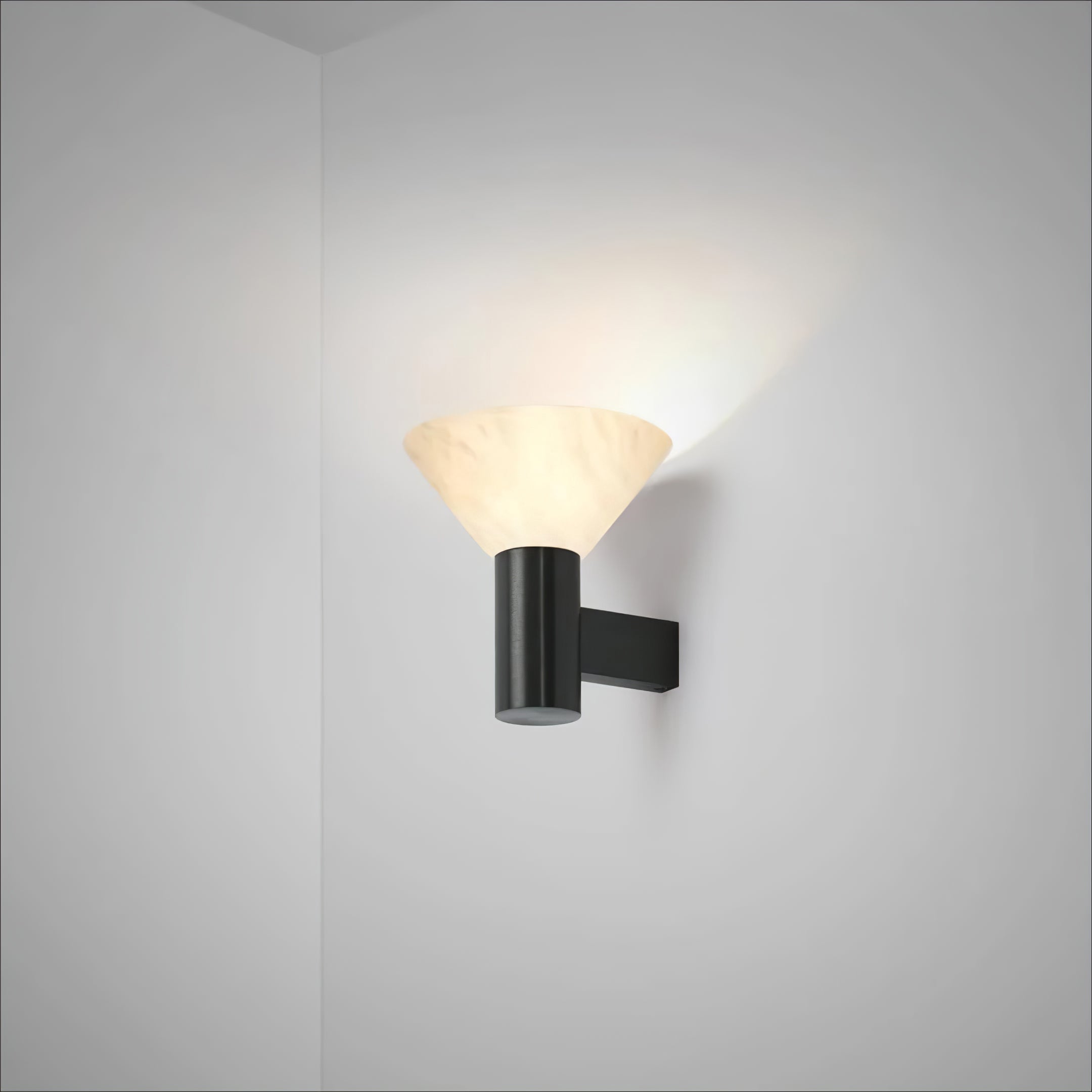 Eurnoria Cone Alabaster Wall Light - Neutralighting