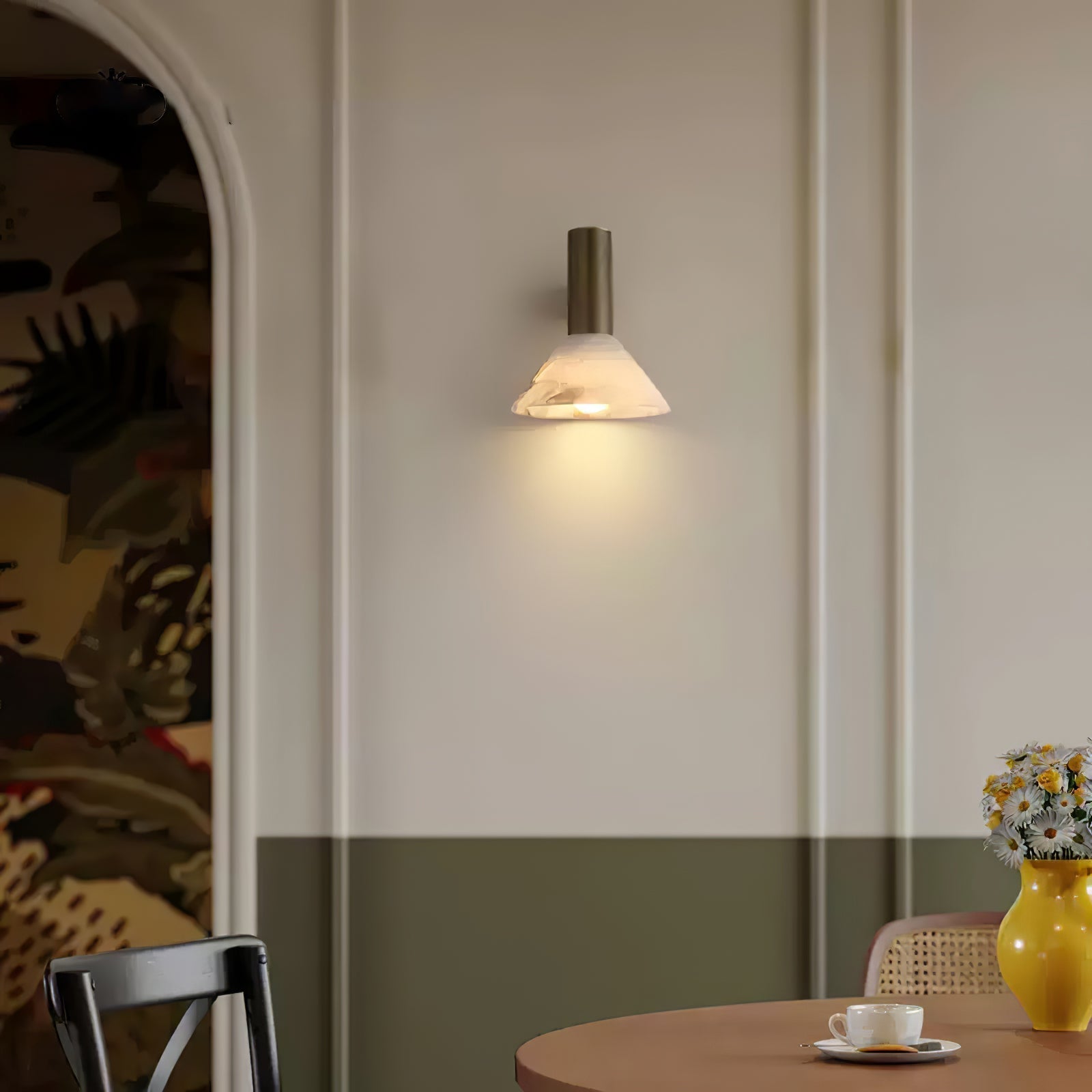 Eurnoria Cone Alabaster Wall Light - Neutralighting