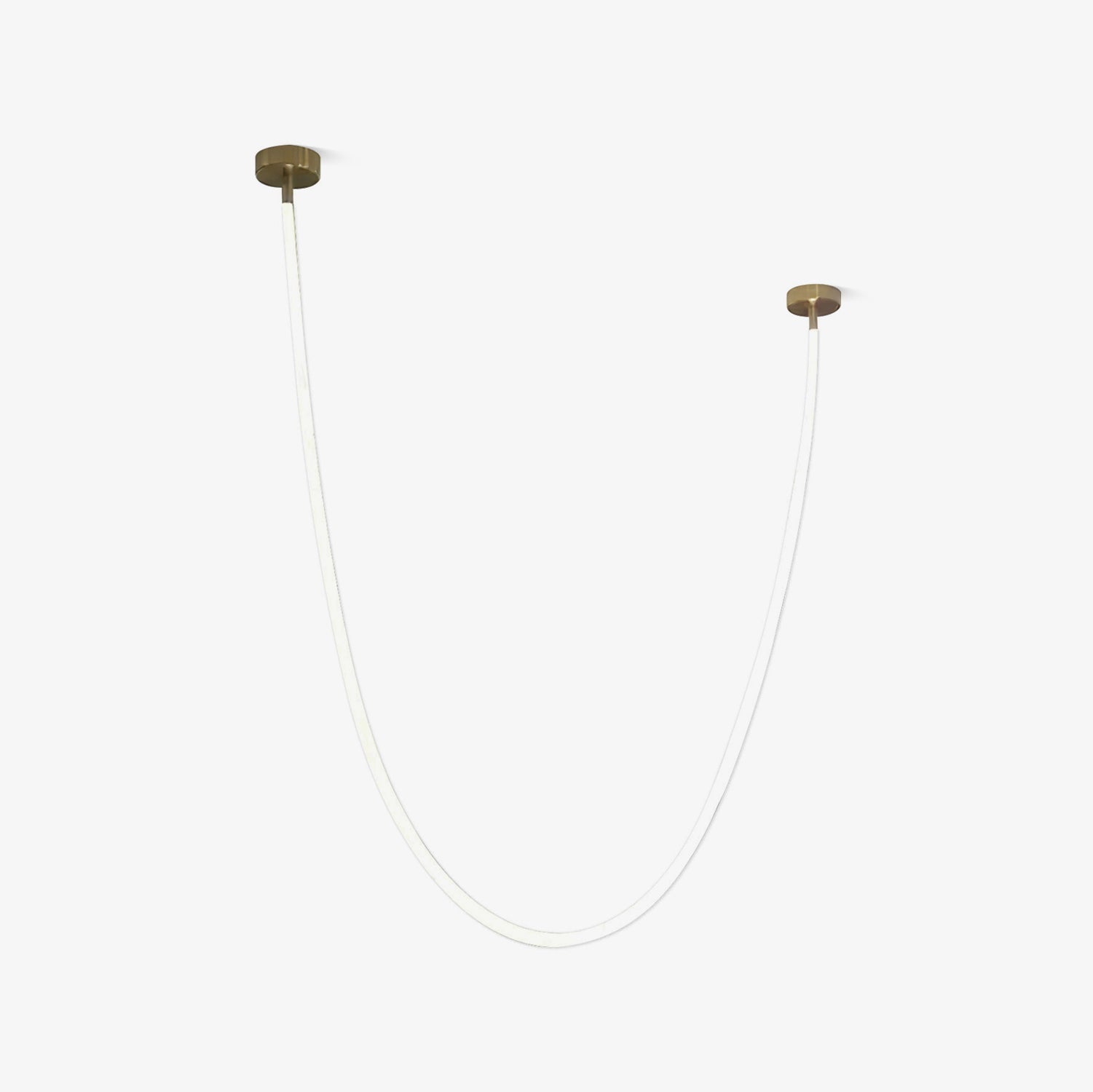 Solara Pendant Lamp Flexible Curve Silicone Brass - Letslighting