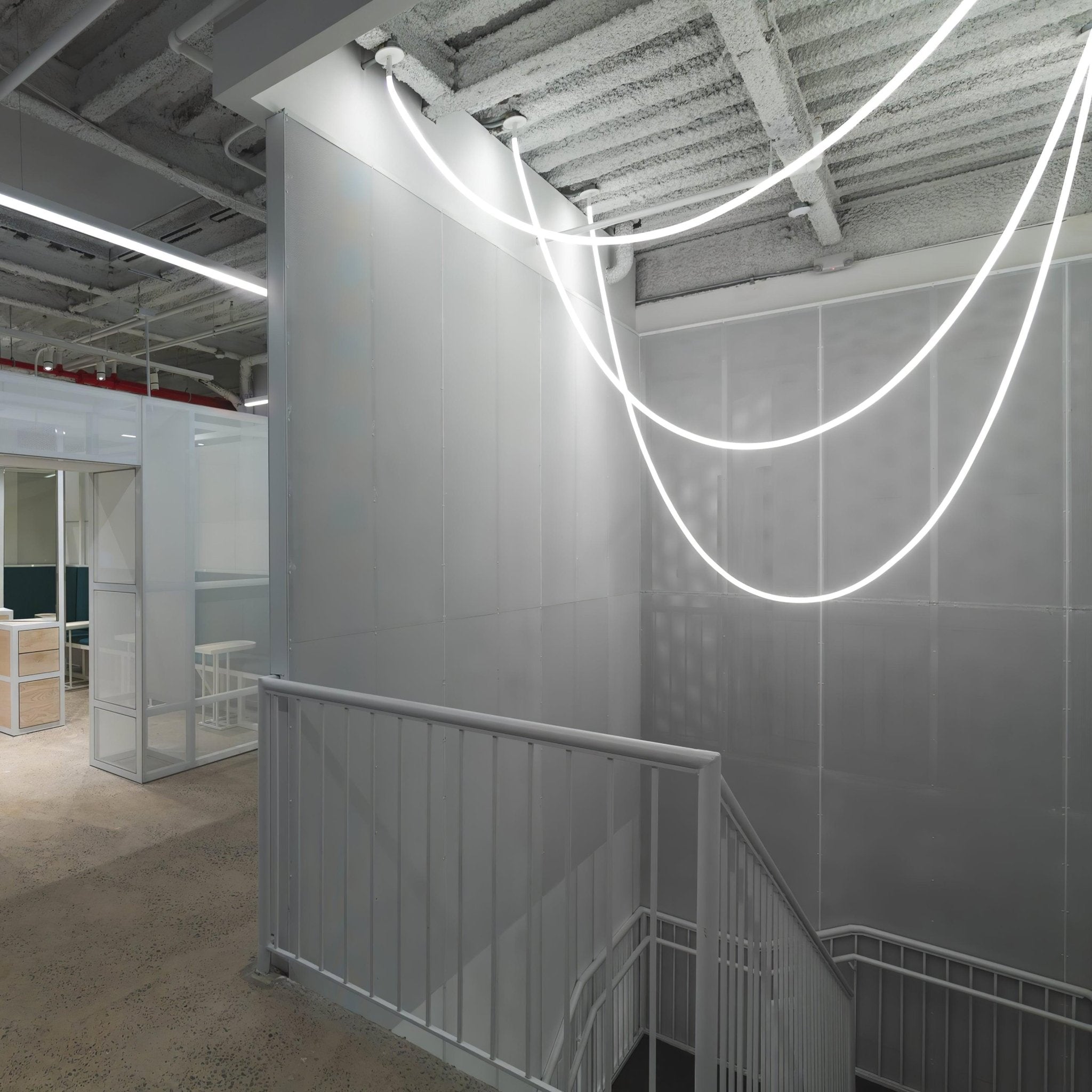 Solara Pendant Lamp Flexible Curve Silicone Brass - Letslighting