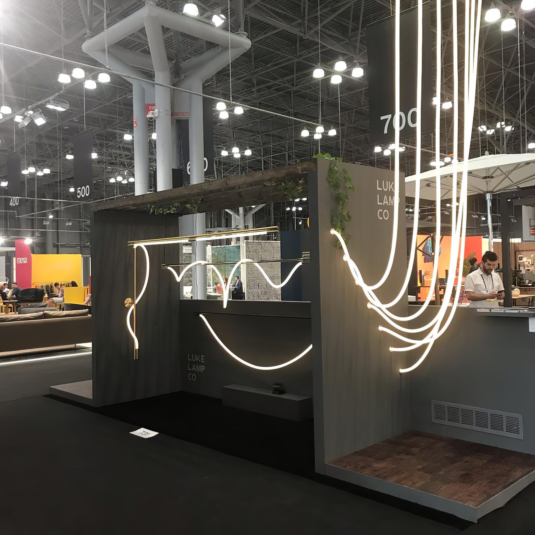 Solara Pendant Lamp Flexible Curve Silicone Brass - Letslighting