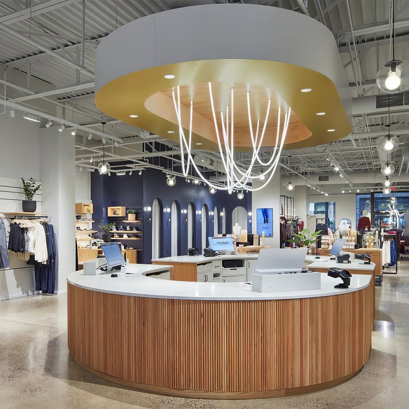 Solara Pendant Lamp Flexible Curve Silicone Brass - Letslighting