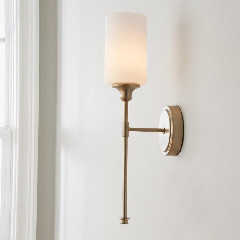 Tracie Vintage Industrie Messing Glas Wandleuchte-Letslighting