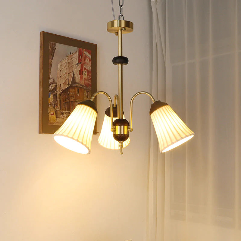 Arisha Retro LED Kronleuchter Gold Metall Esszimmer Schlafzimmer