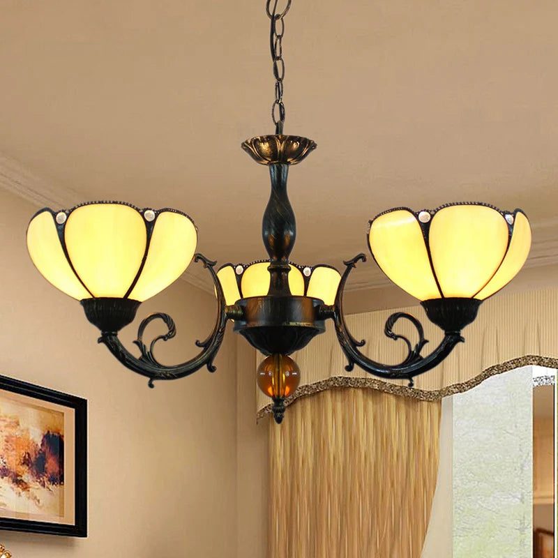 Arisha Vintage Install LED Kronleuchter Metall/Glas Schlafzimmer/Wohnzimmer