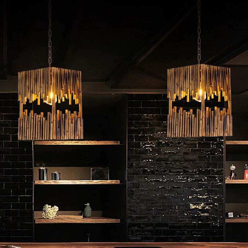 Epoch Designer LED Pendelleuchte Holz Bar Theke Esszimmer