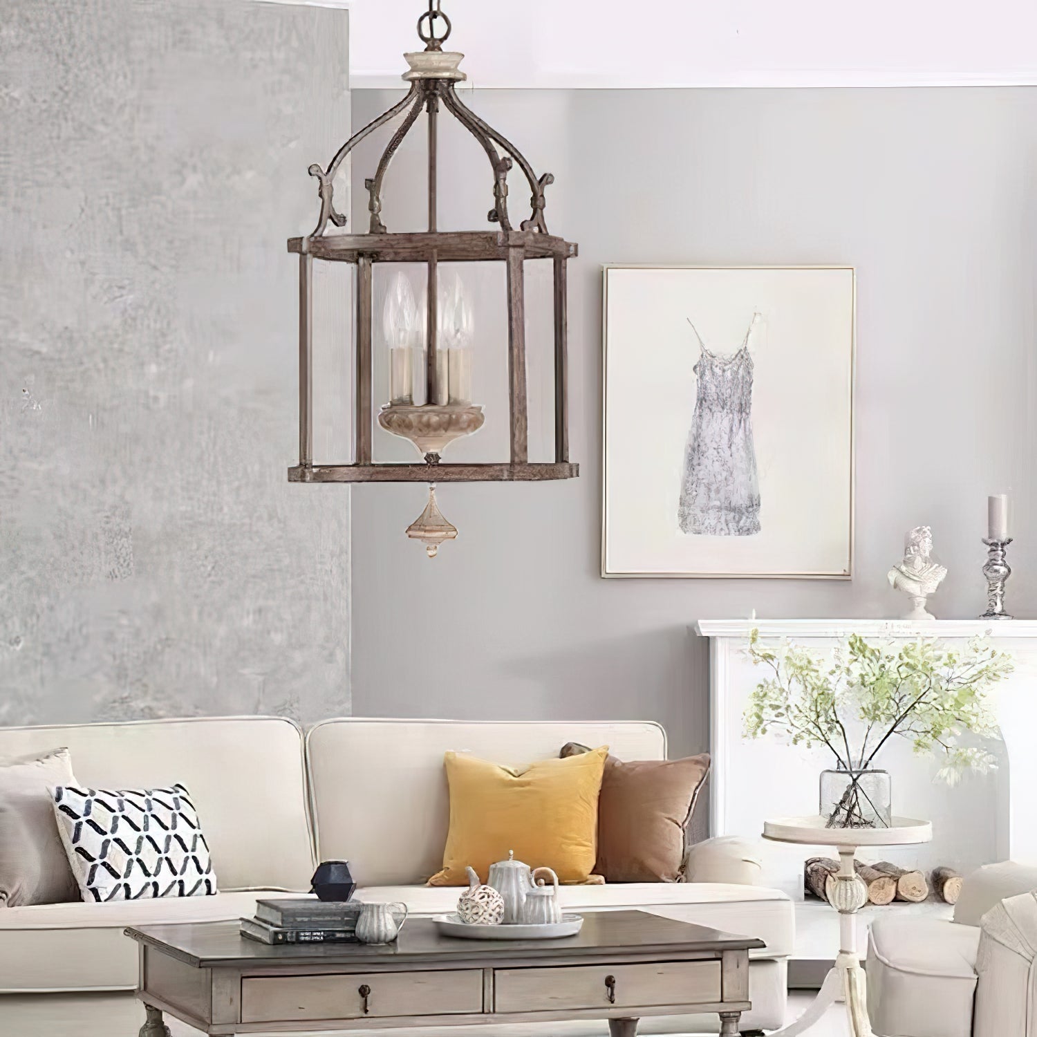 Alirora Traditional Birdcage Hand-carved wooden Chandelier - Letslighting