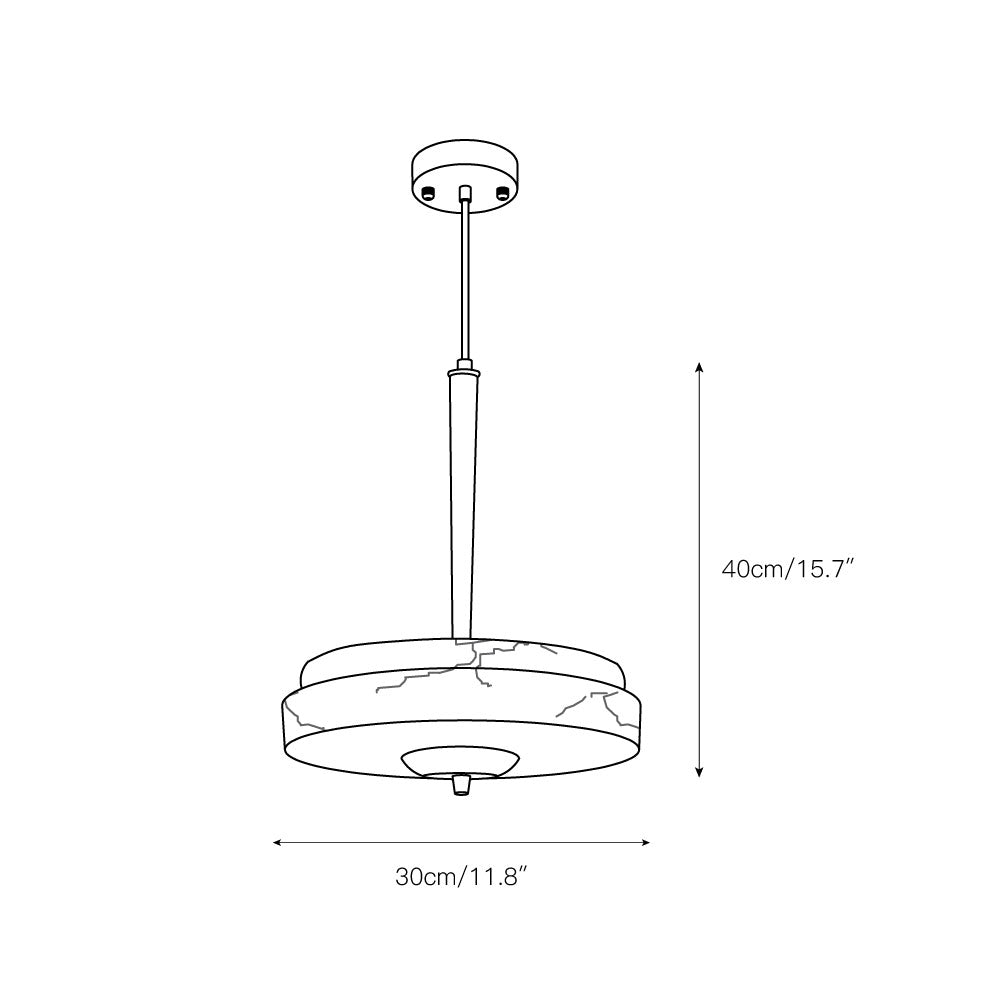 Ithaara Modern Minimalist Trave Alabaster Pendant Lamp - Letslighting