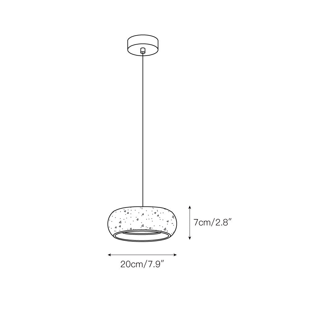 Eurvaran Modern Minimalist Drum Travertine Pendant Lamp - Letslighting