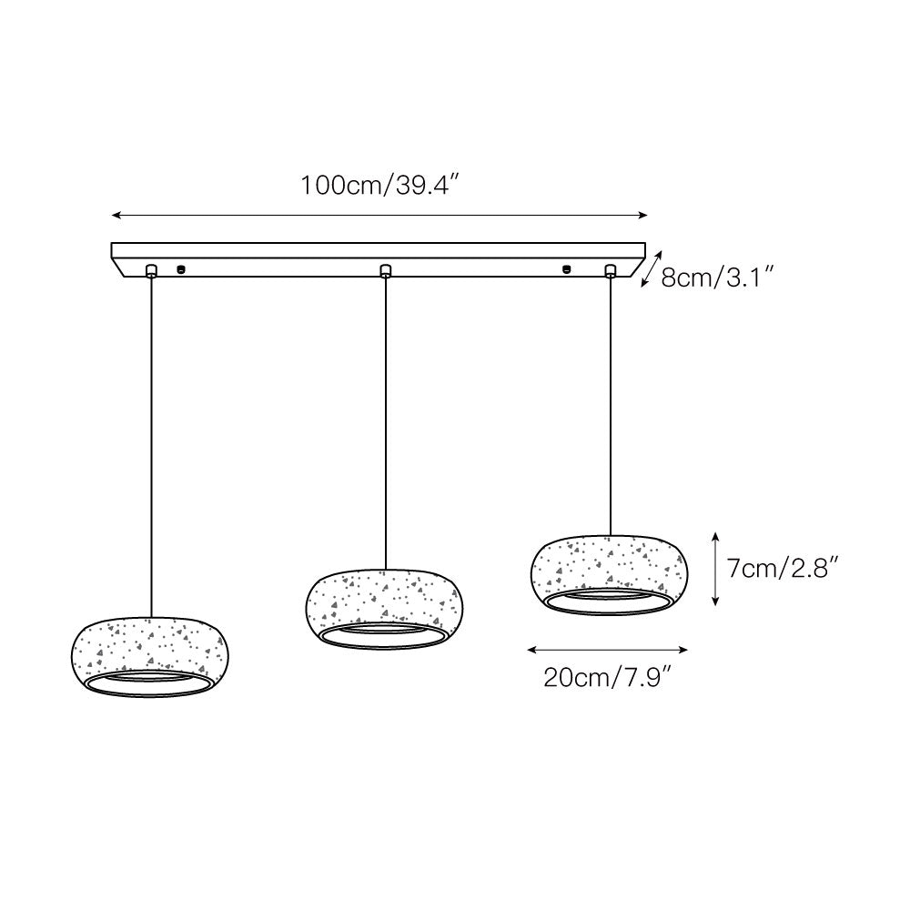 Eurvaran Modern Minimalist Drum Travertine Pendant Lamp - Letslighting